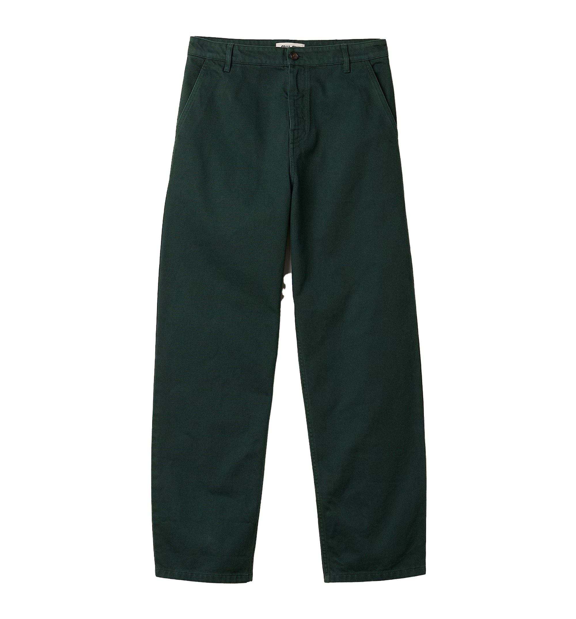 Garment-dyed gabardine pants