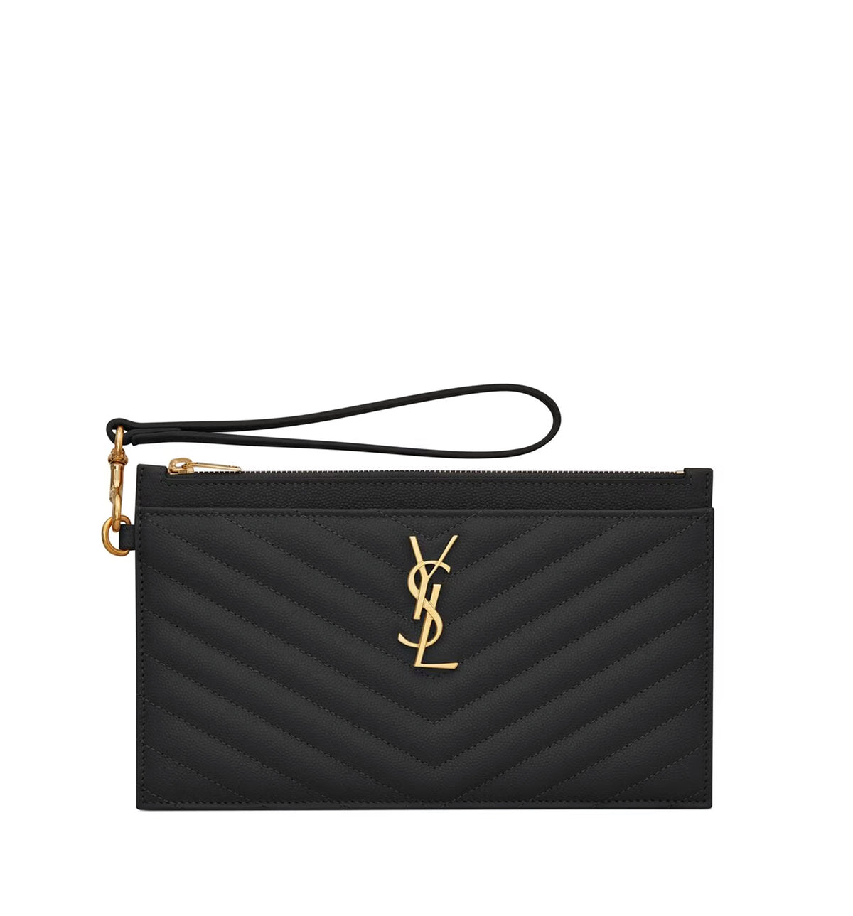 Cassandre Matelassé Large Pouch In Grain De Poudre Leather