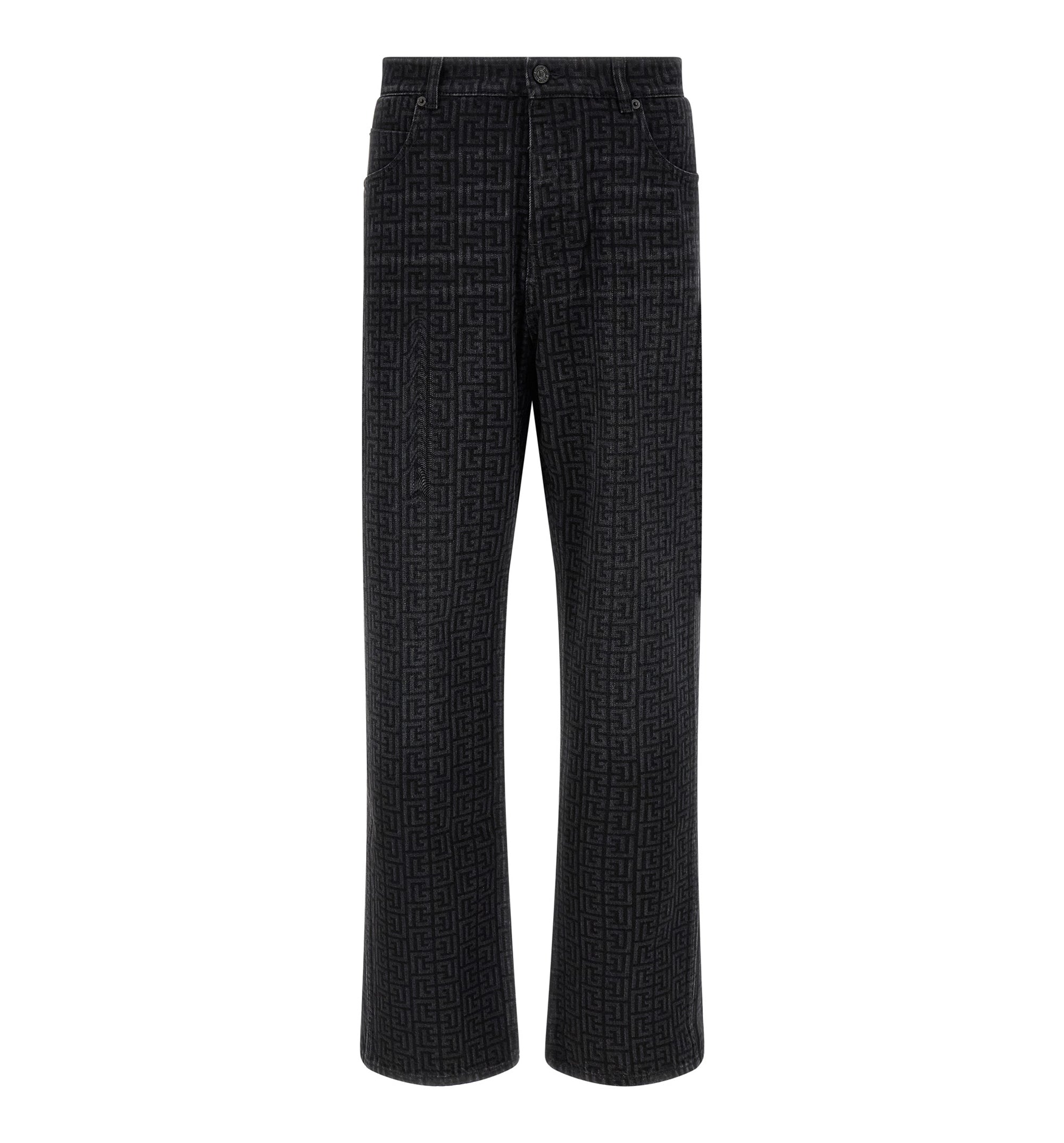Monogram Pattern Jeans