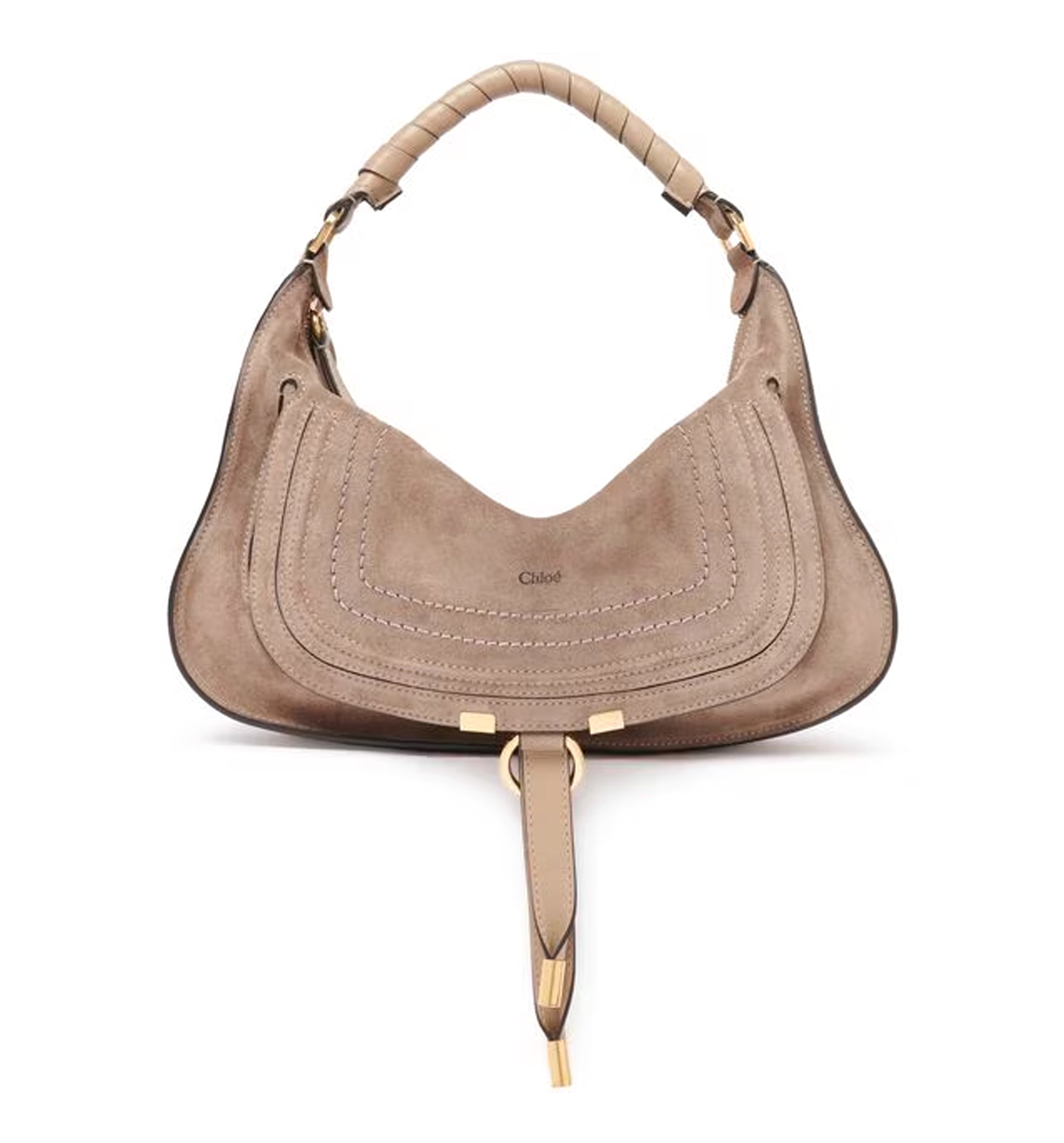 Small Marcie Shoulder Bag In Suede Leather