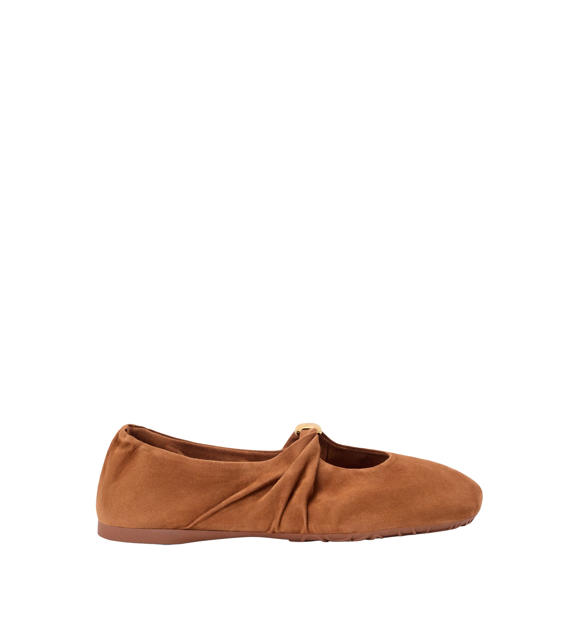 Pebble Soft Ballerina In Suede Goatskin