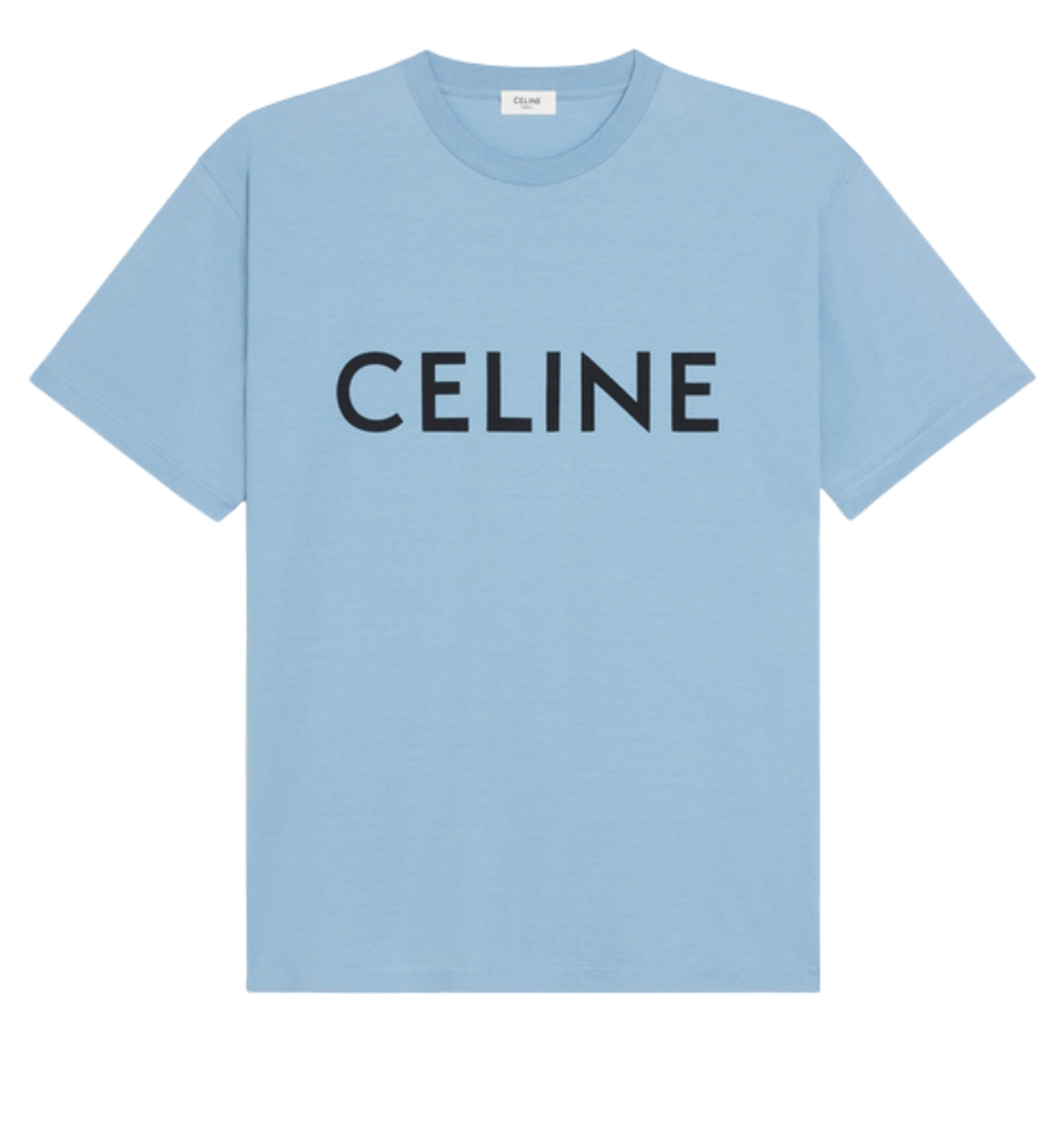 Loose T-shirt in Cotton Jersey - Blue Washed/Black