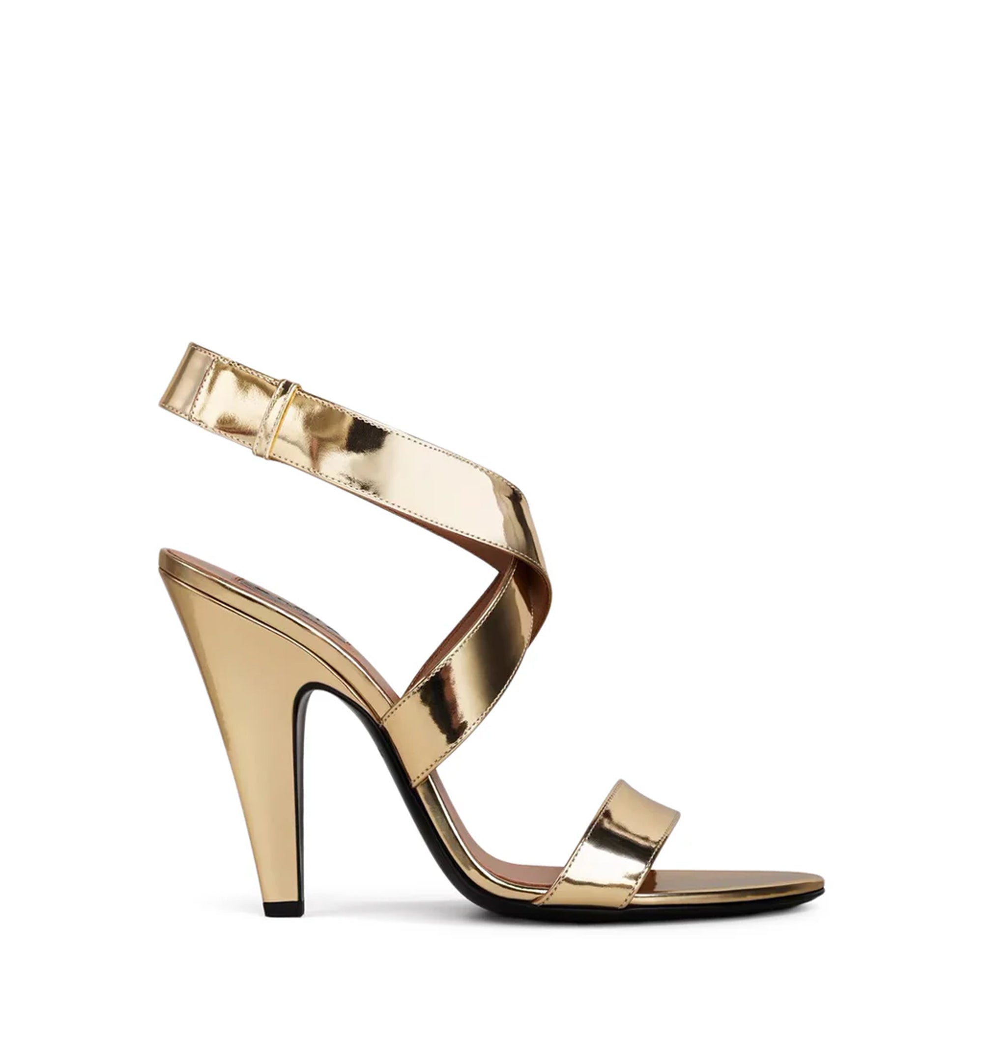 Cone Mirror-Effect Sandals