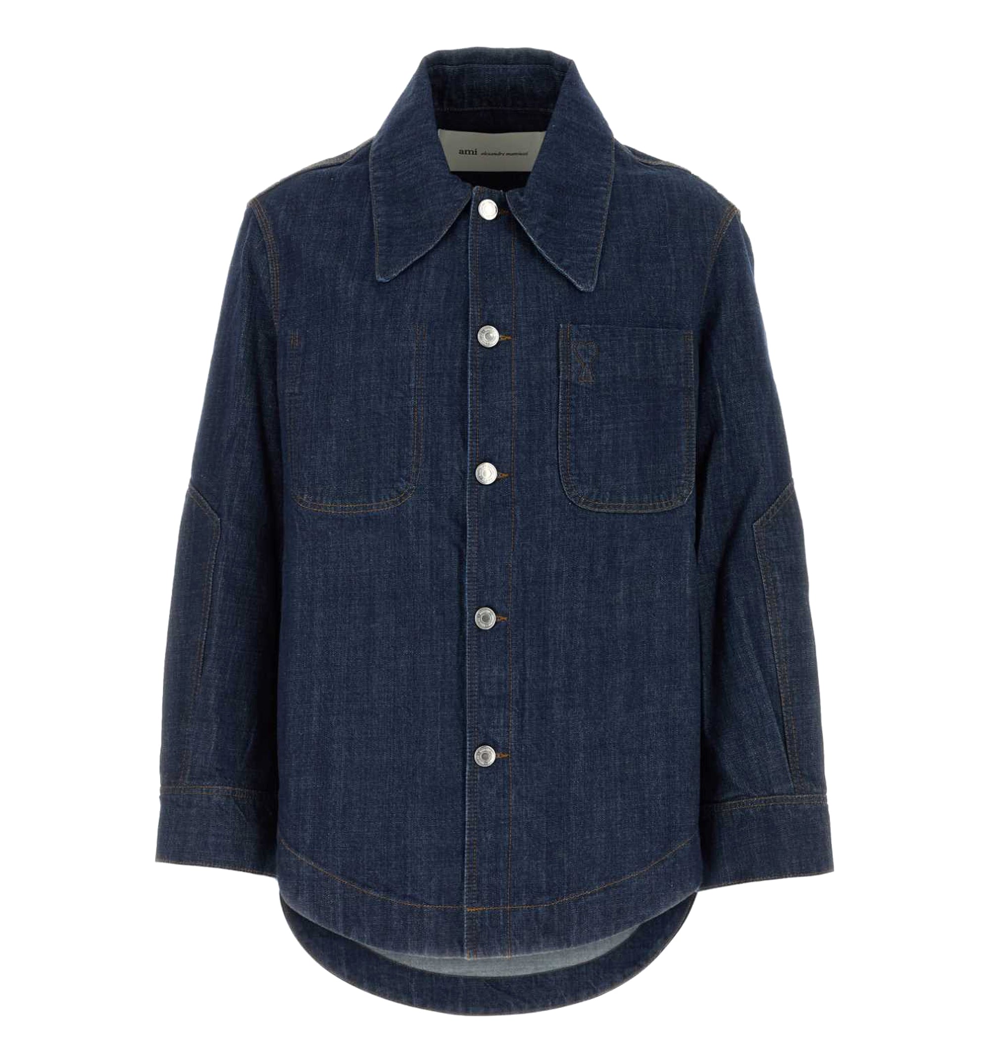 Blue Cotton Ami De Coeur Worker Worker Overshirt