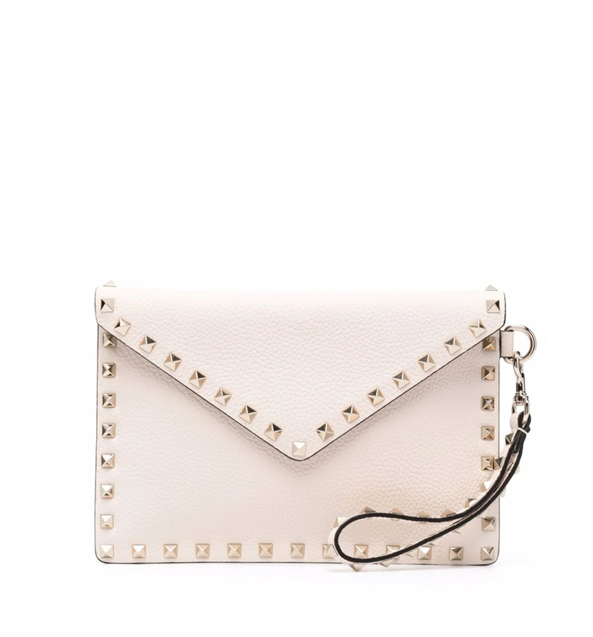 Rockstud Envelope Leather Clutch