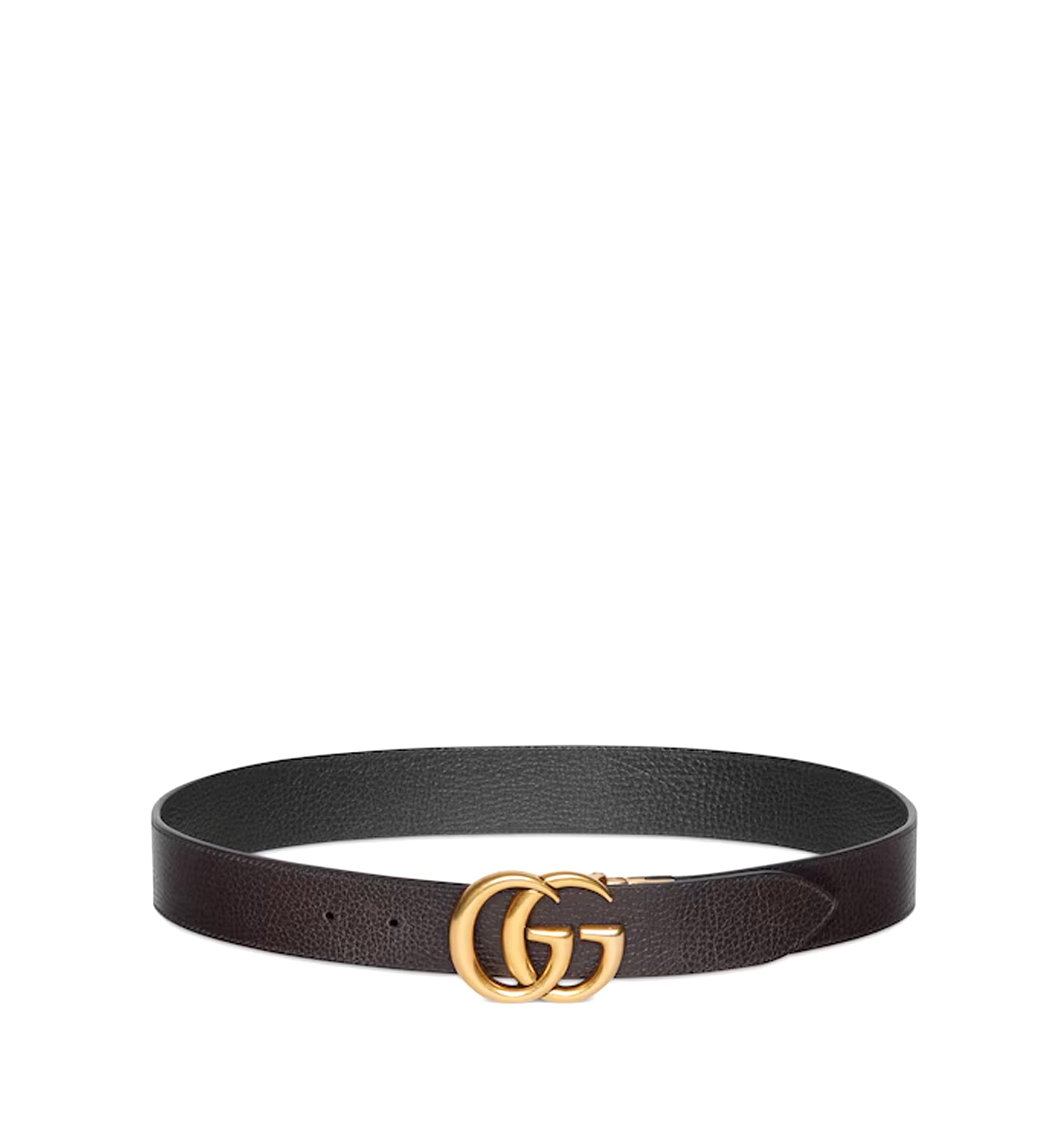 Reversible Leather Belt With Double G Buckle