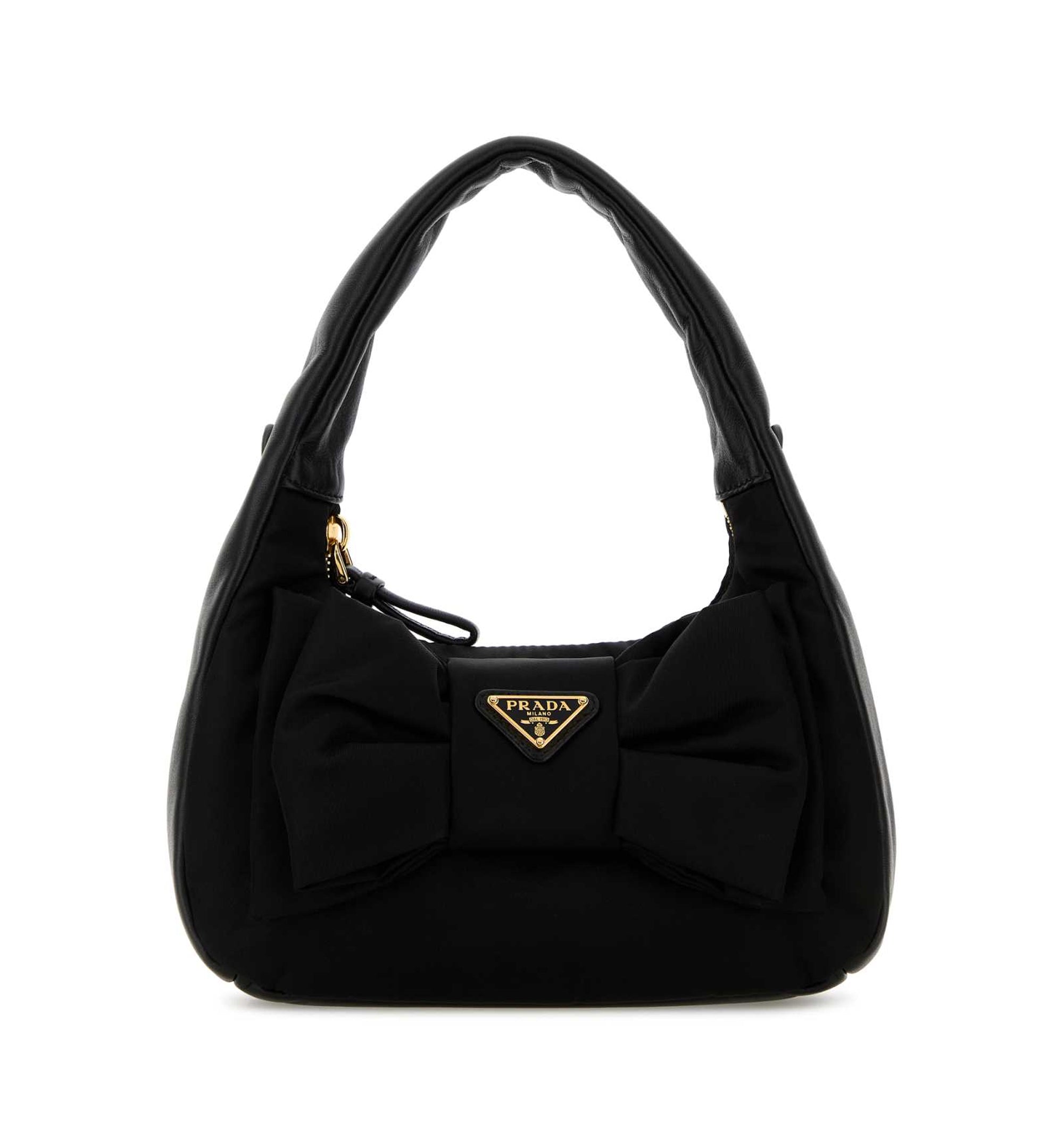 Mini Re-Nylon and Nappa Leather Bag With Bow