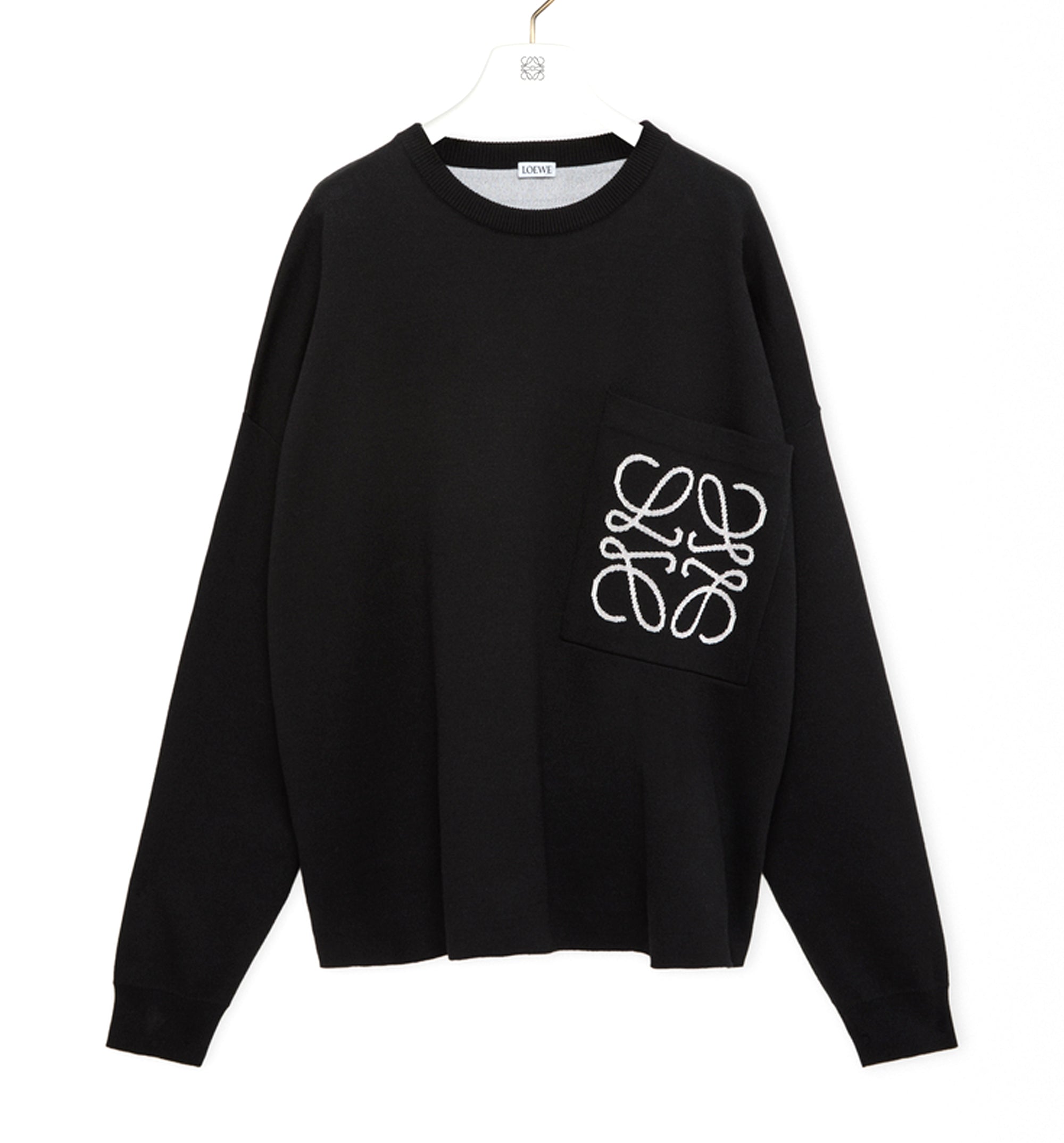 Anagram Pocket Sweater In Cotton Blend