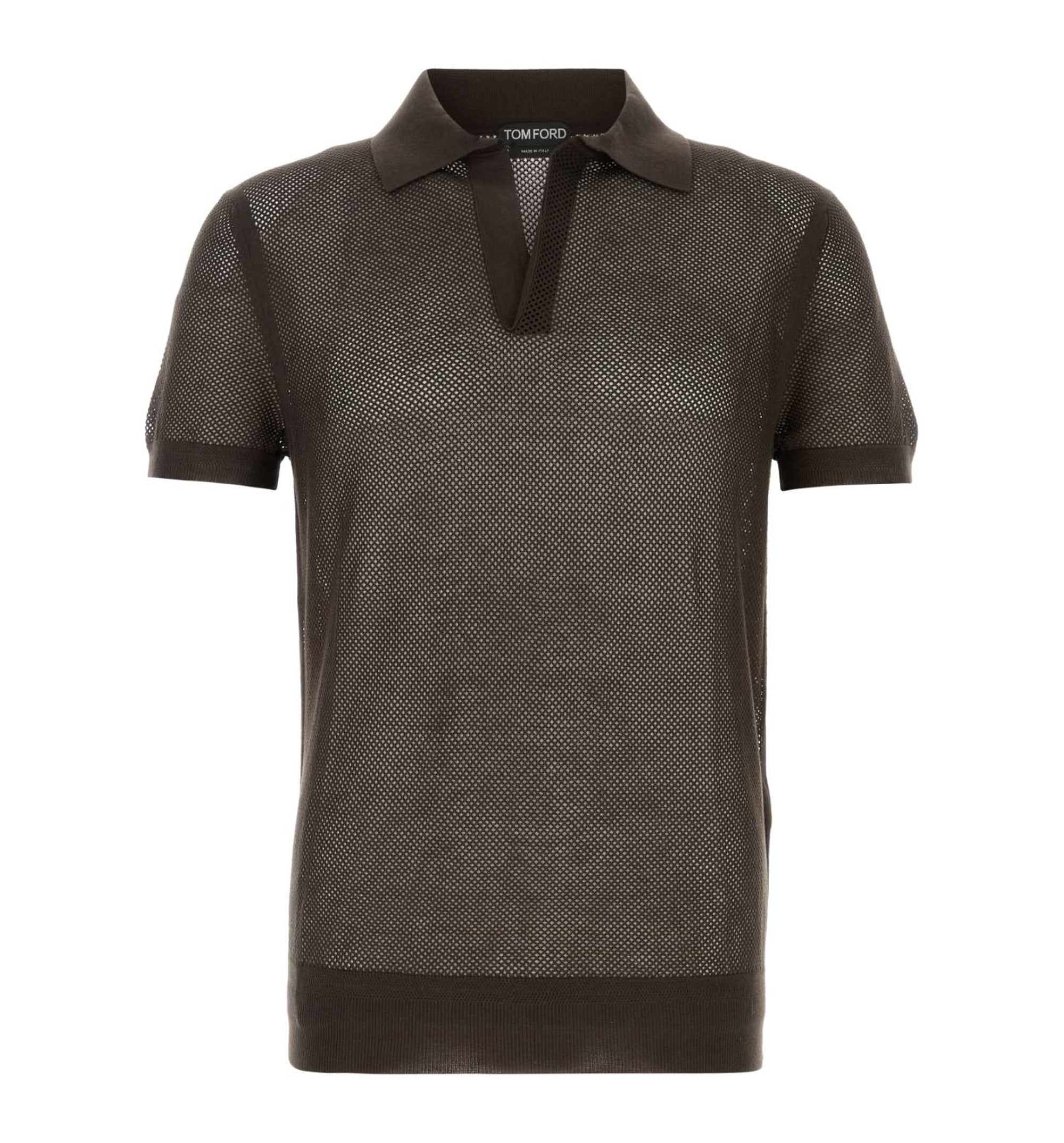 Chocolate Mesh Polo Shirt