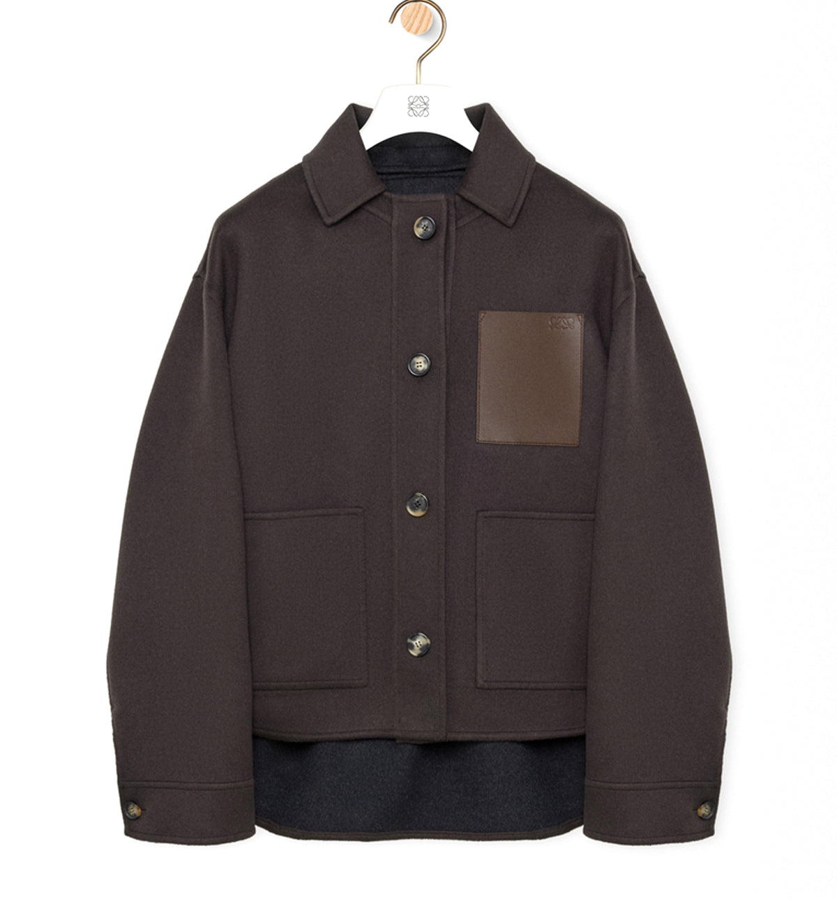 Workwear jacket in wool and cashmere