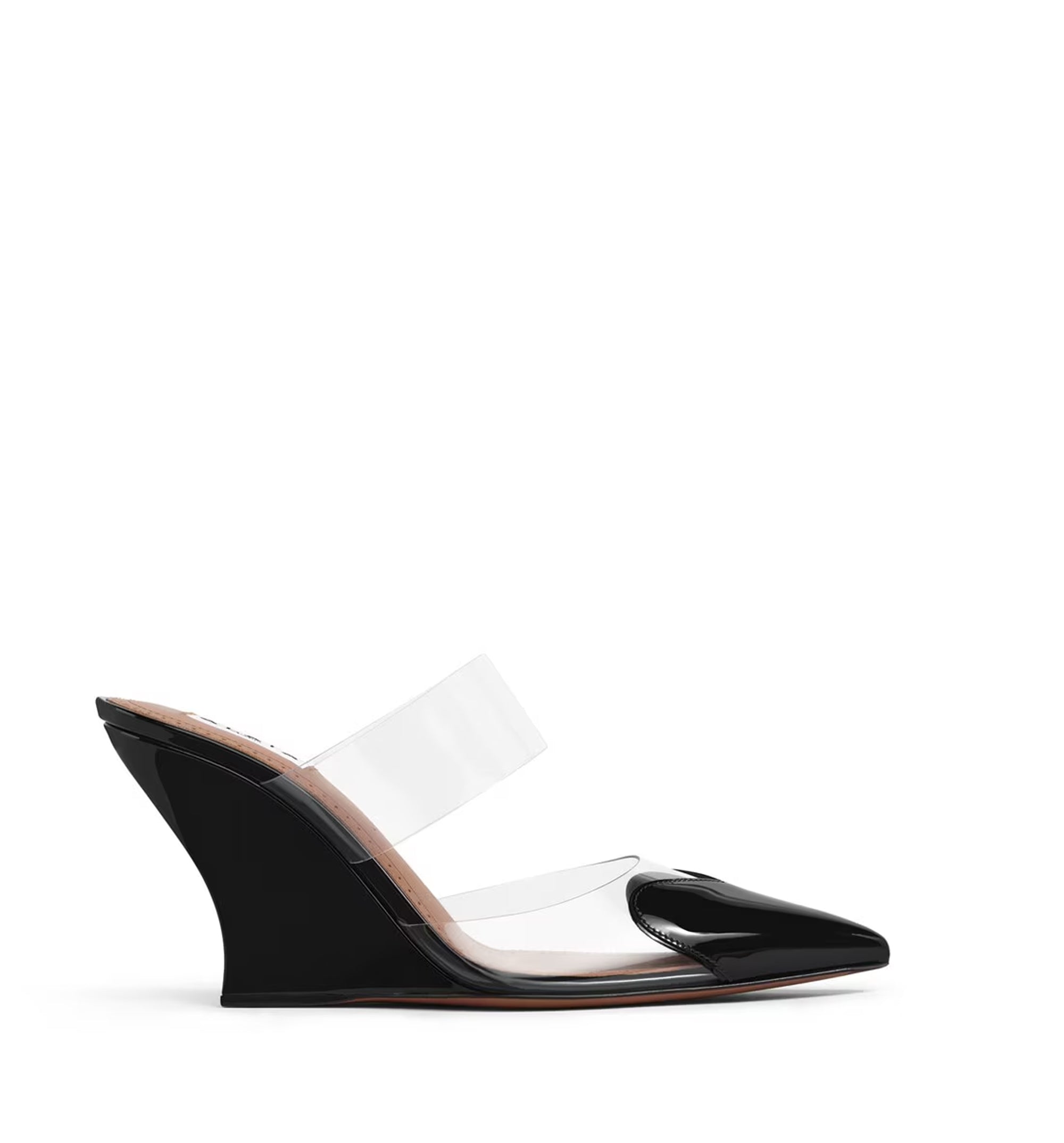 Le Coeur Wedge Mules In Patent Leather