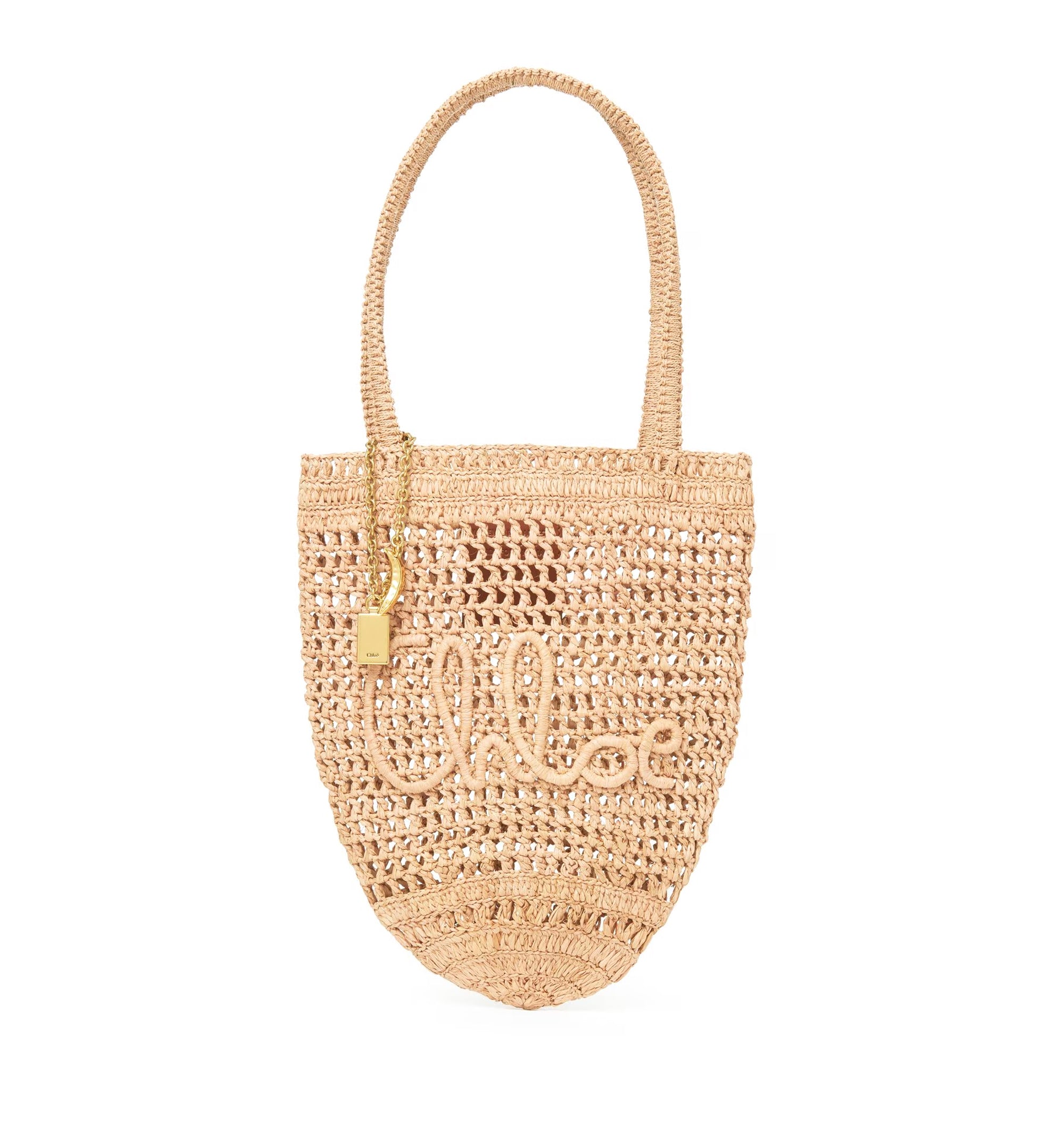 Small Summer Banana tote bag in raffia