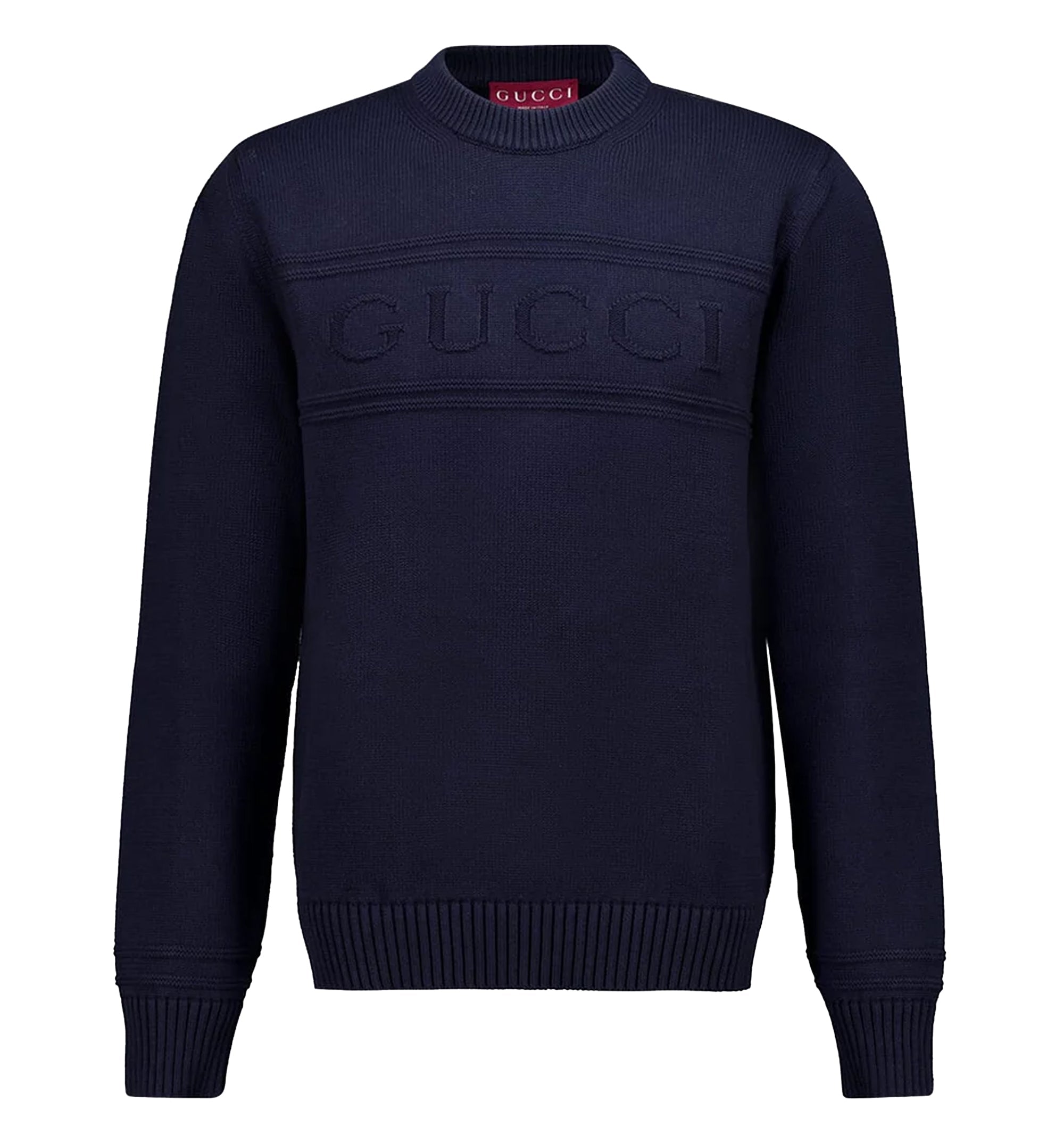 Knit Cotton Wool Sweater With Intarsia