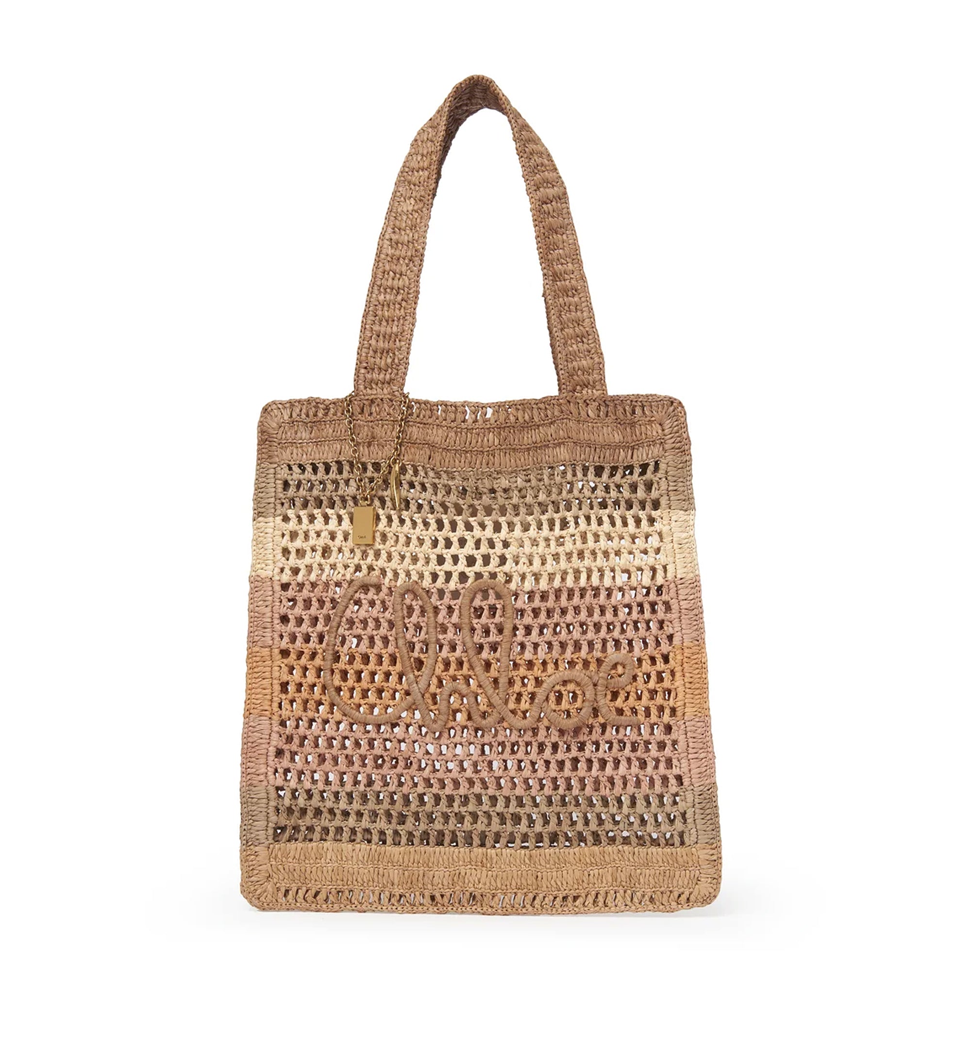 Summer Banana Tote Bag In Raffia
