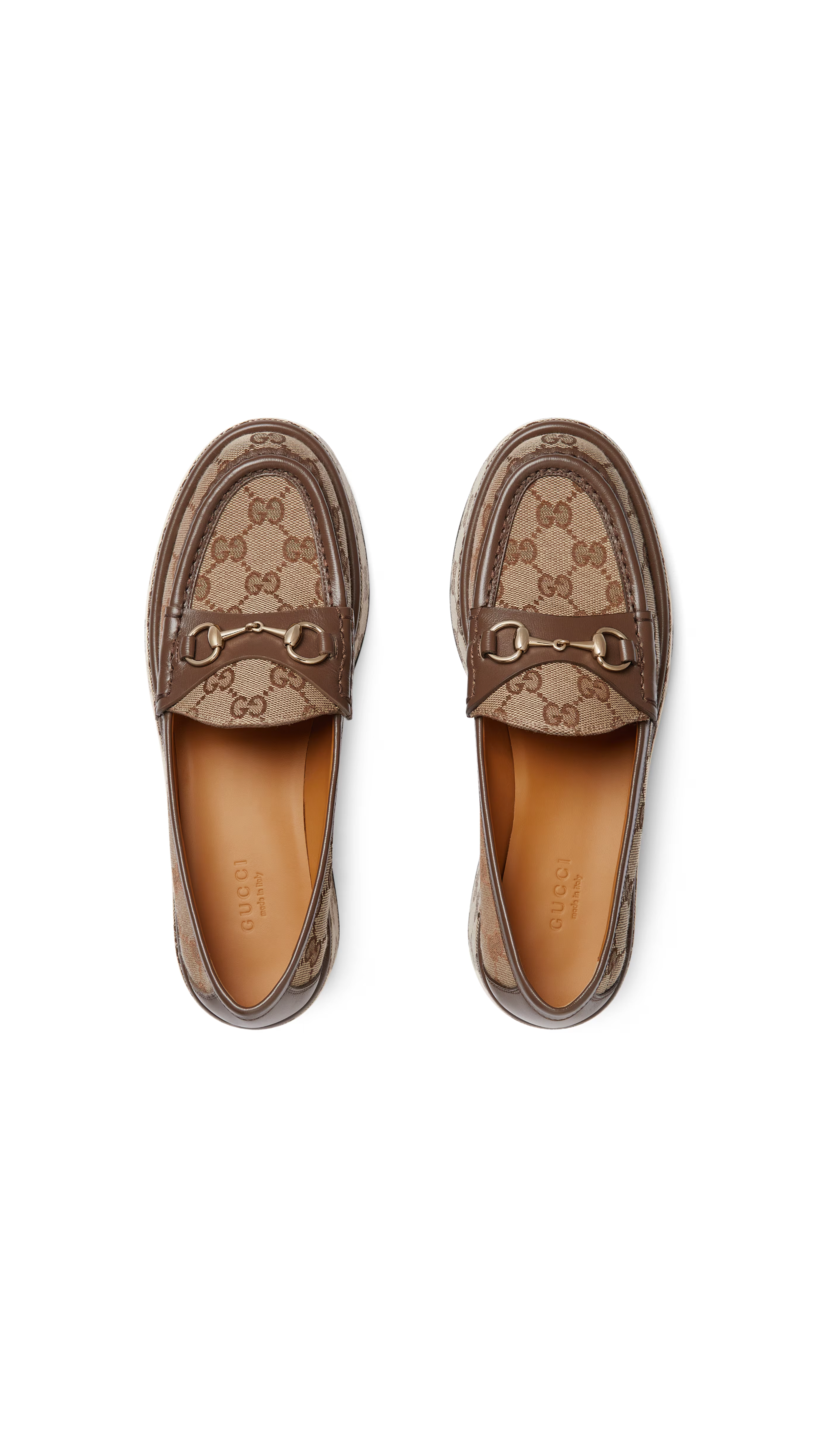 Horsebit Wedge Loafer - Beige&Ebony