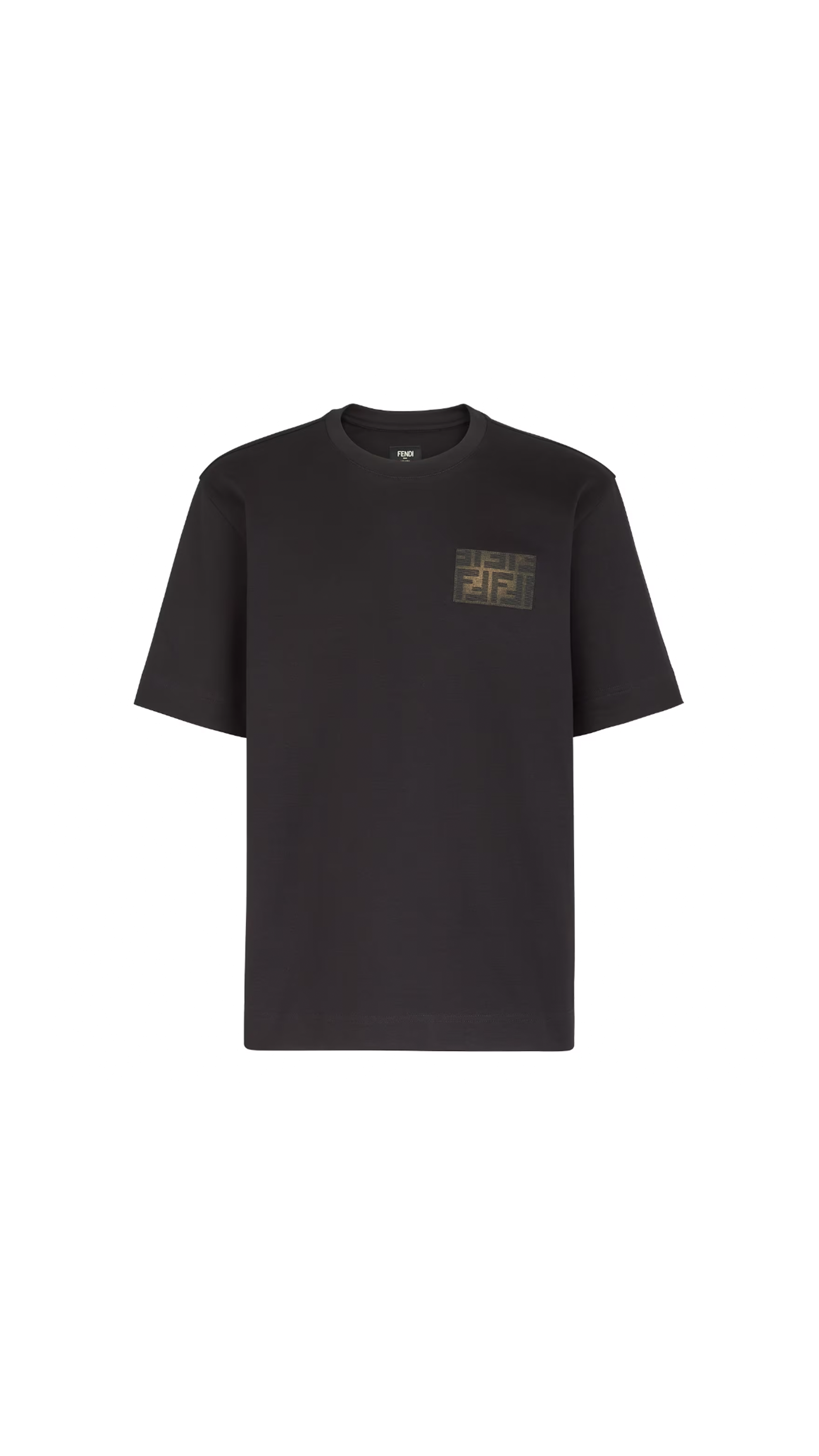 Jersey T-shirt with FF Patch - Black