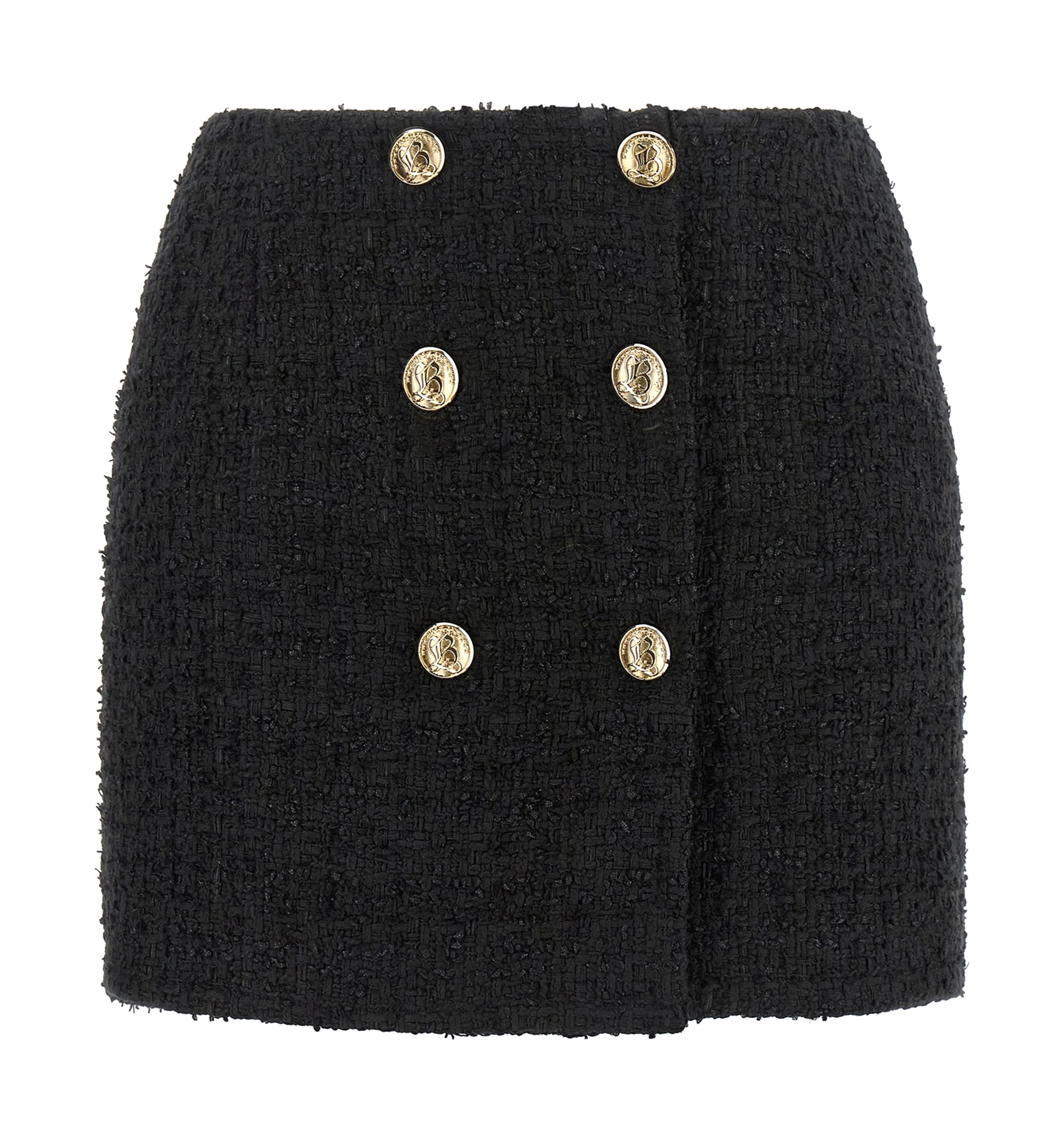 Embossed button detail miniskirt