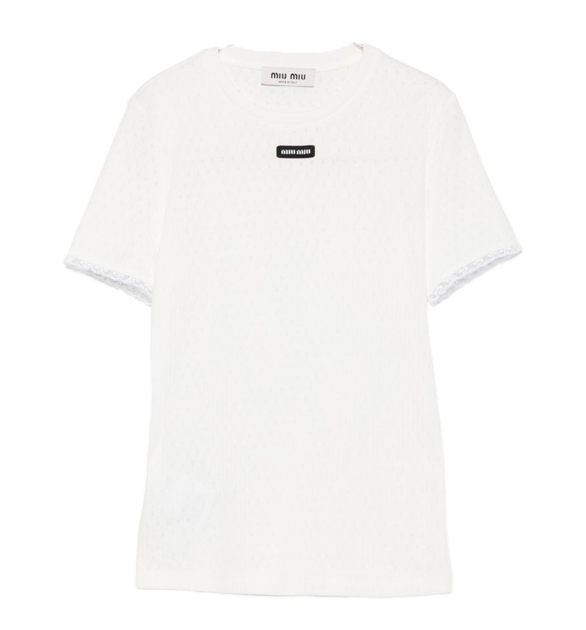 Lace-Trim Logo-Patch T-Shirt