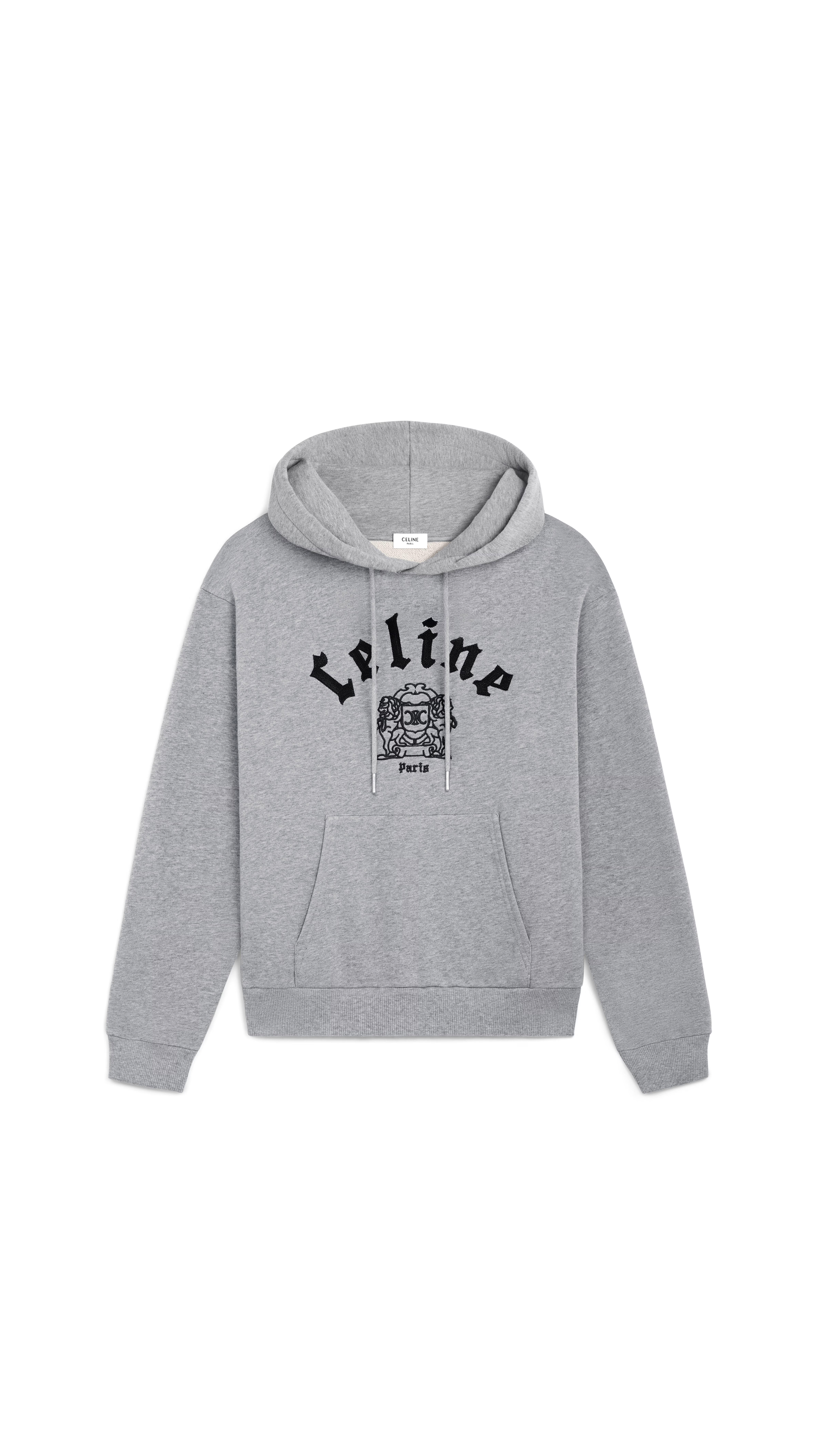 Loose Blason Hoodie in Cotton Fleece - Grey