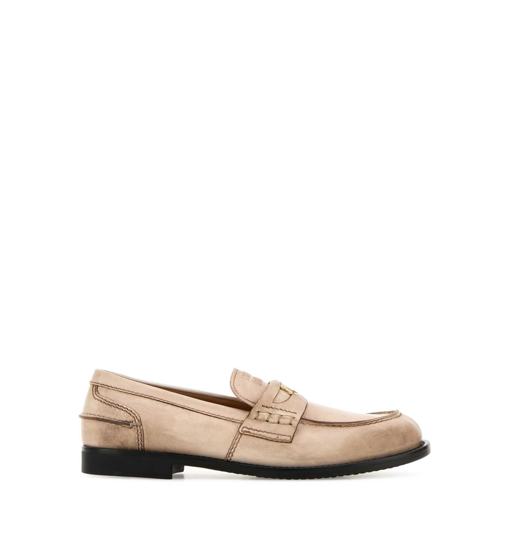 Waxed Leather Loafers