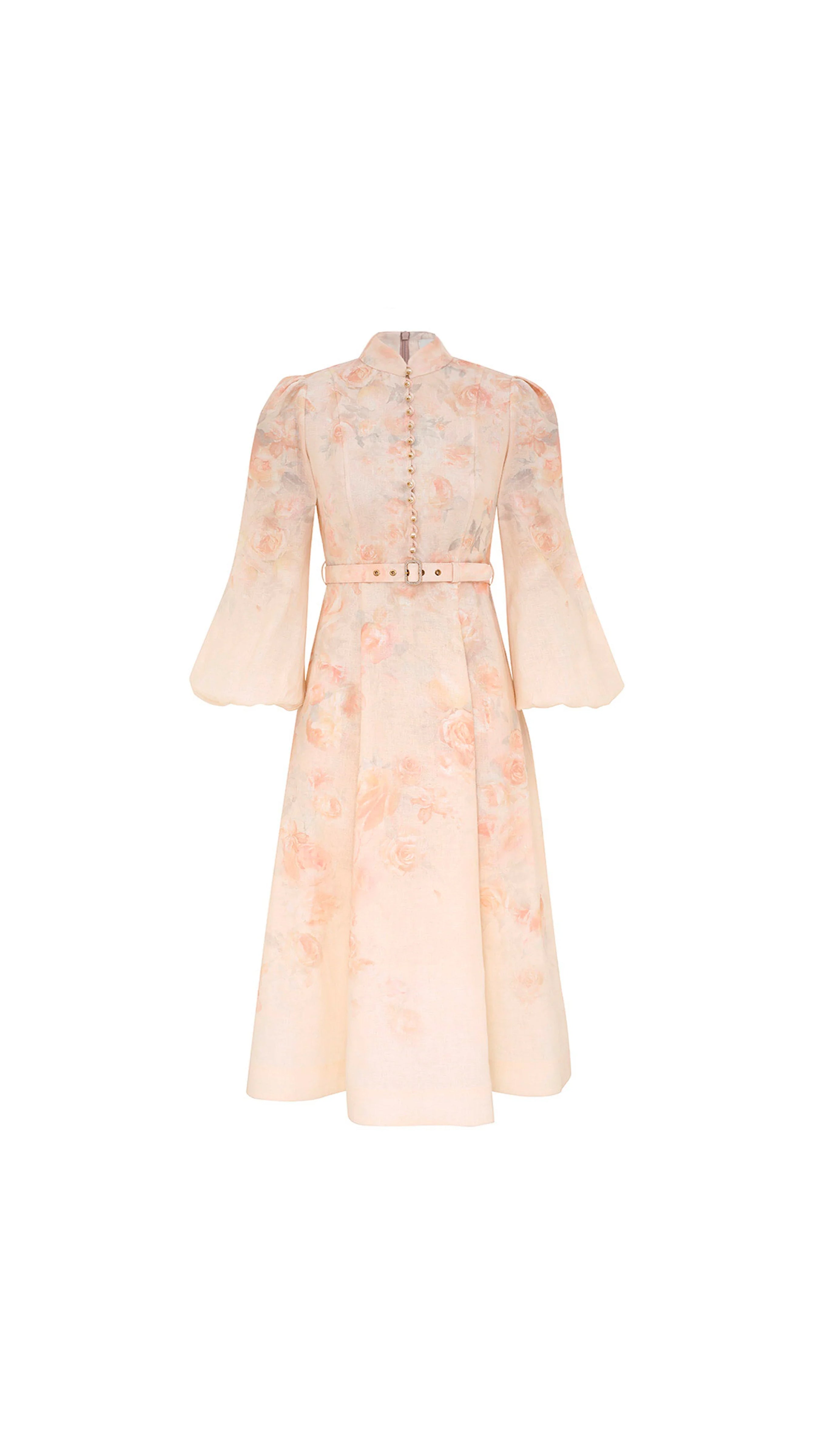 Crush Buttoned Midi Dress - Multicolor