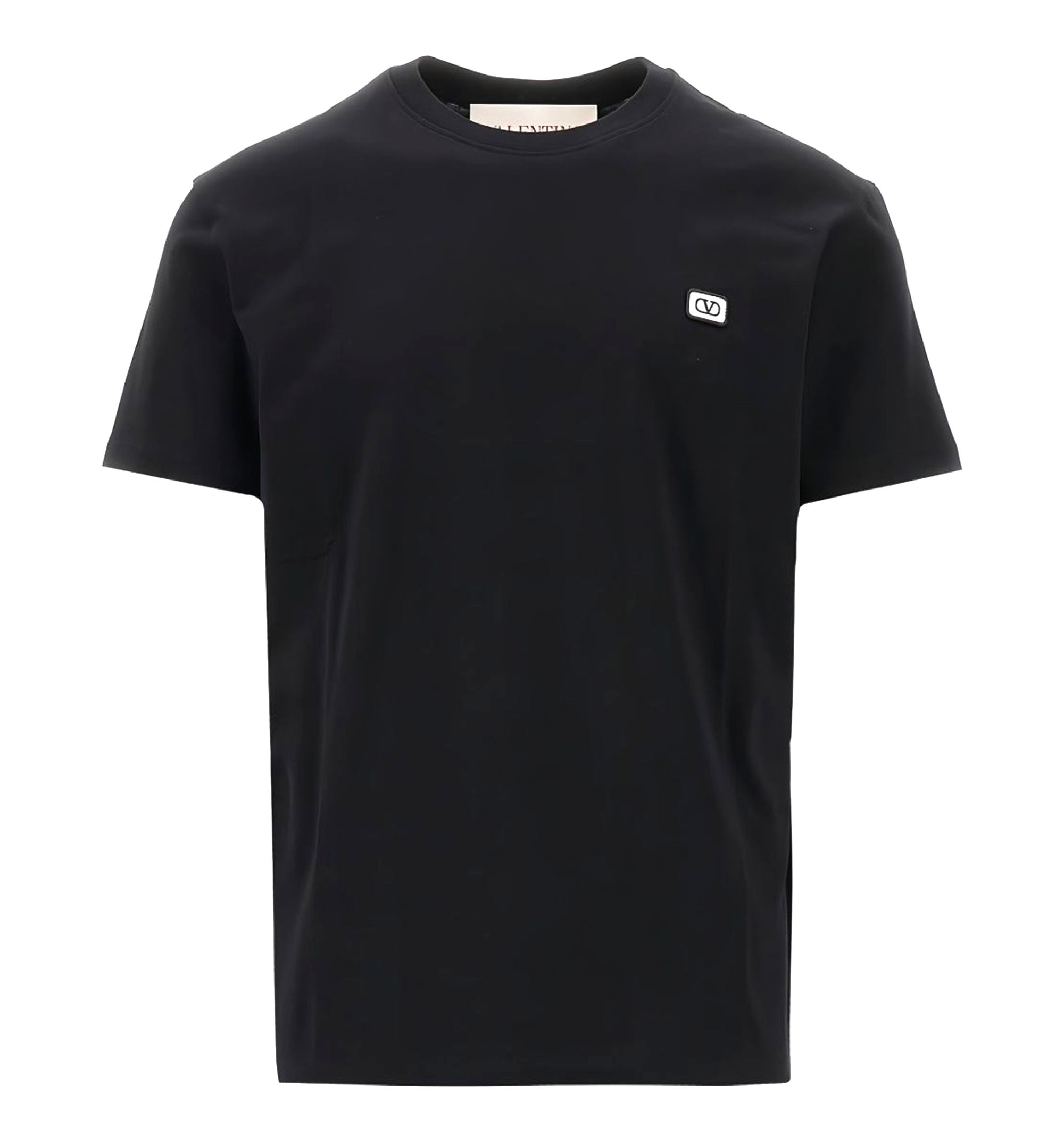 Cotton T-Shirt With Vlogo Patch
