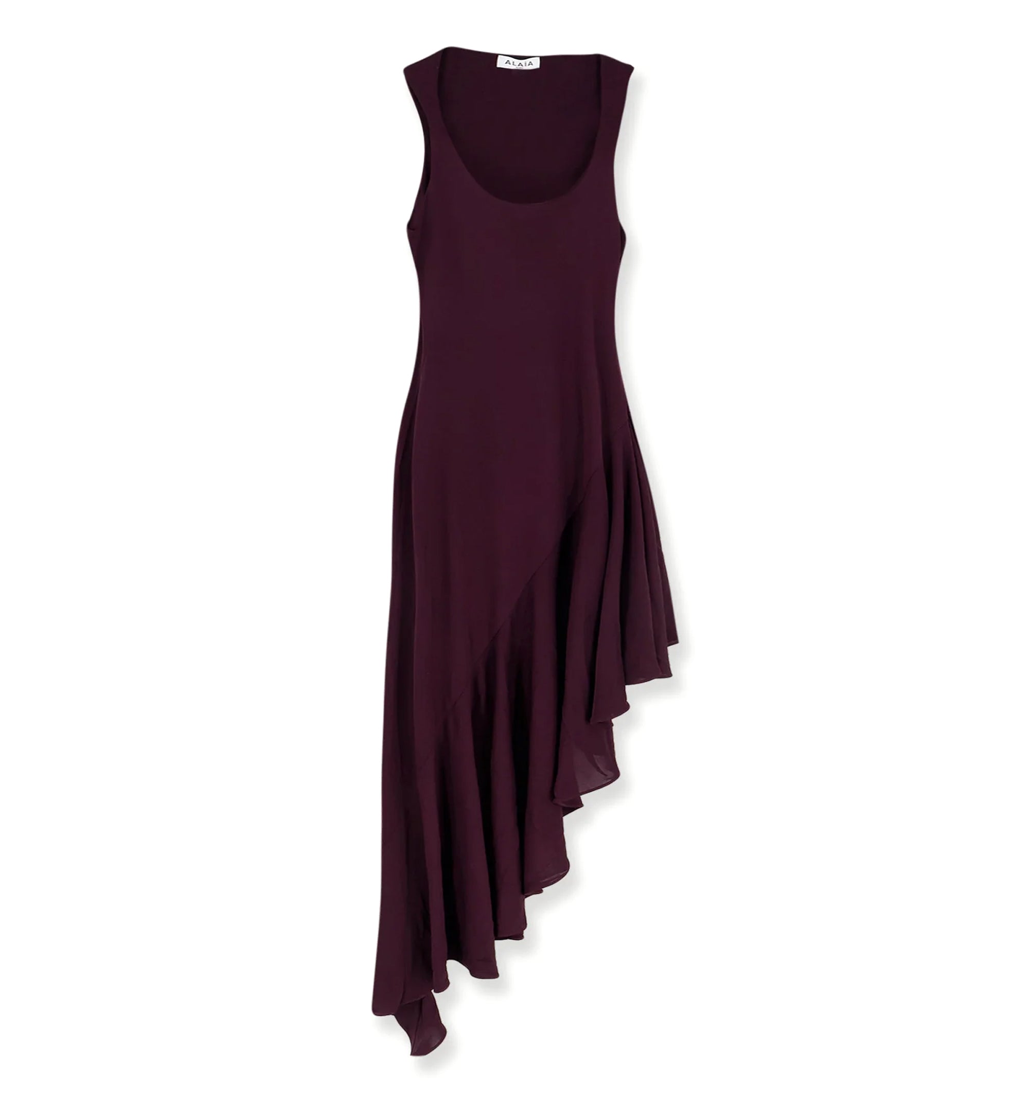 Asymmetric Fluid Jersey Dress