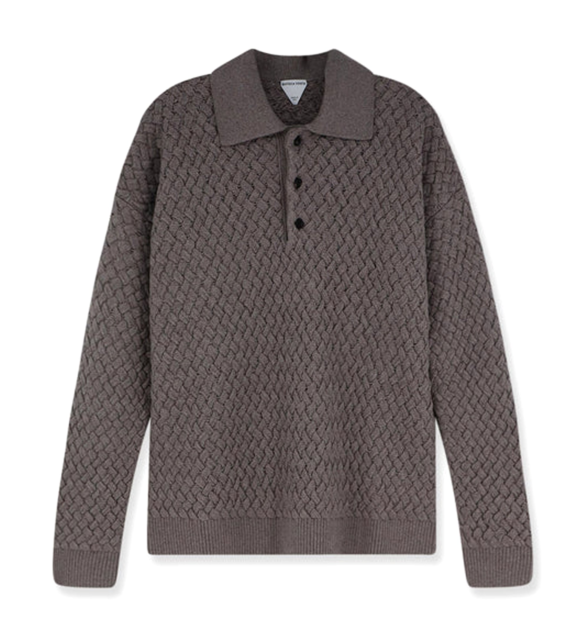 Wool sweater with Intrecciato motif