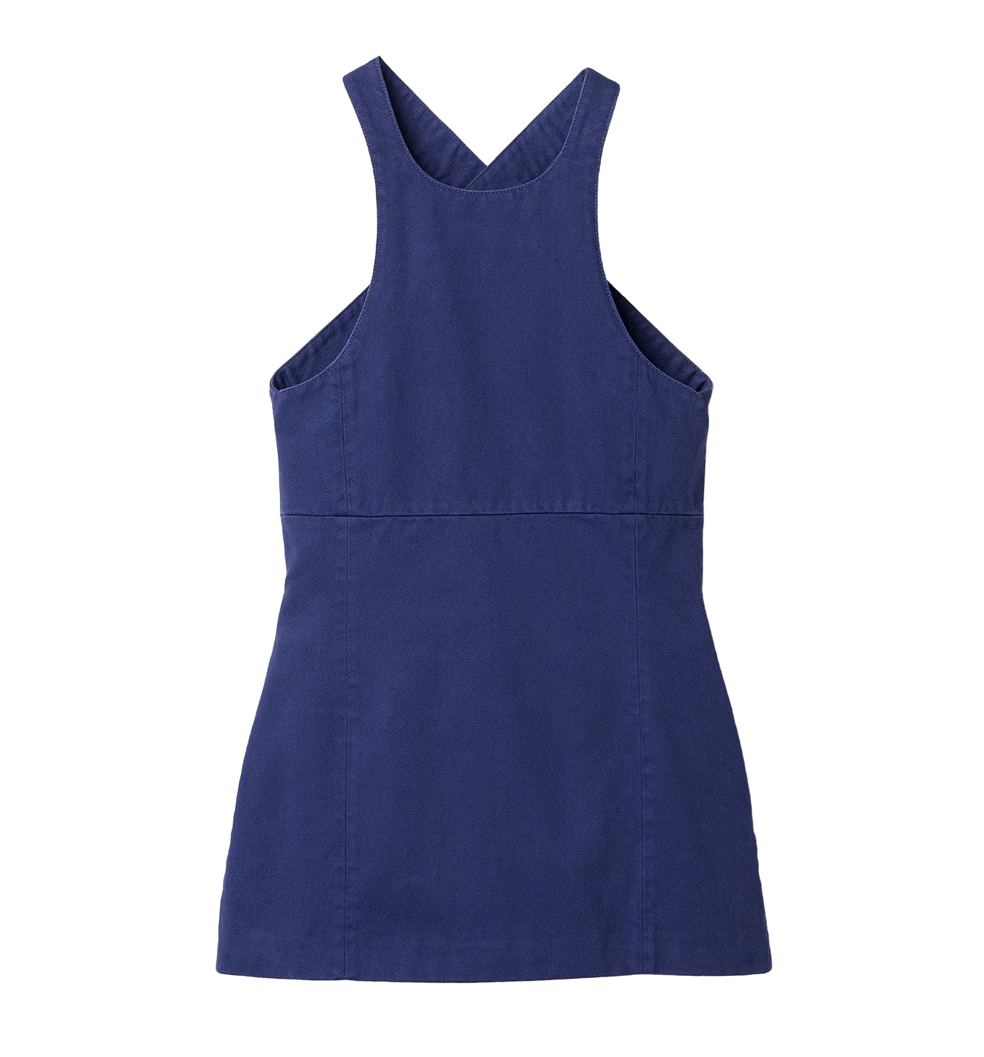 Garment-dyed gabardine mini-dress
