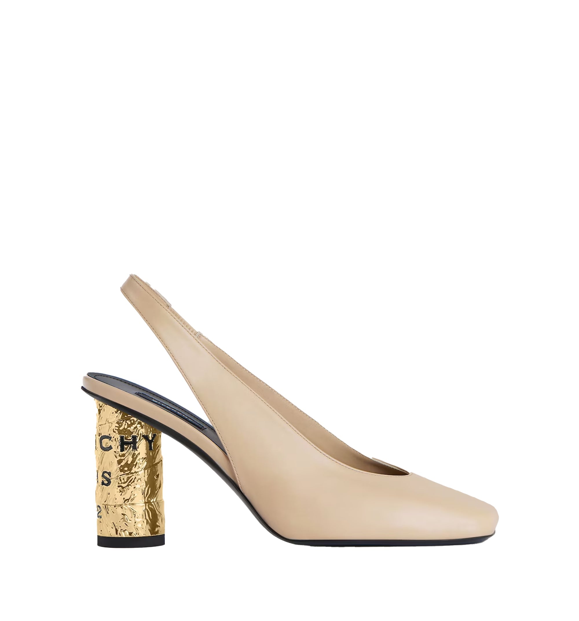 Tape Slingback Pumps In Leather