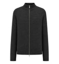 Cashmere high-neck cardigan with zipper