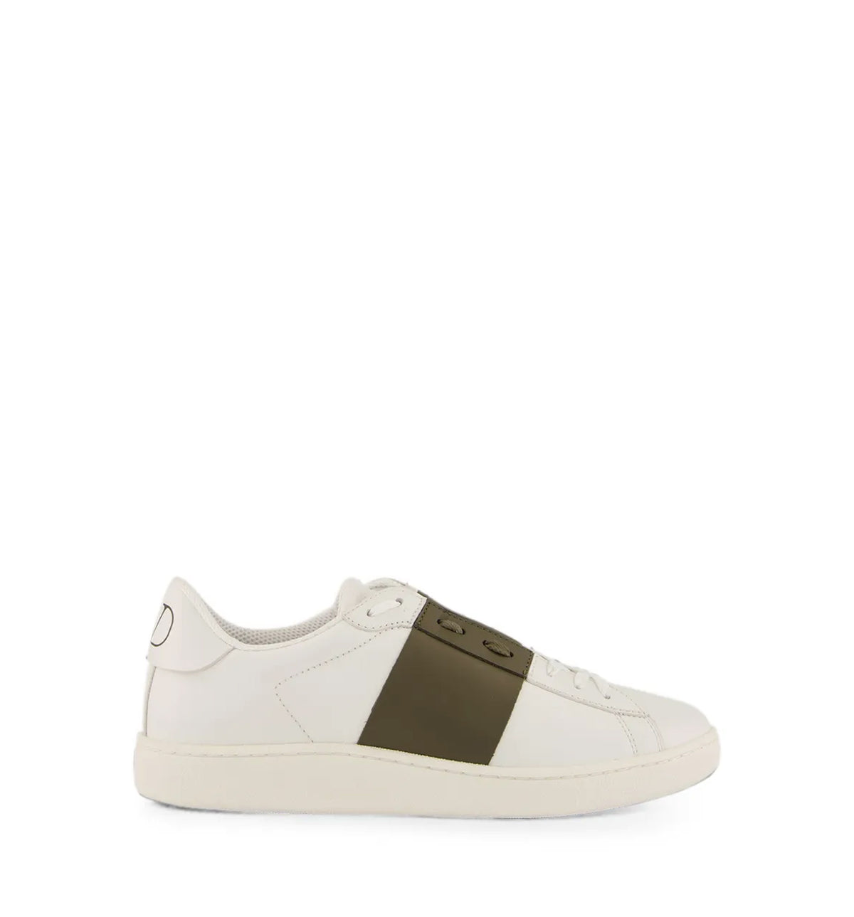 VLogo Signature panelled leather sneakers