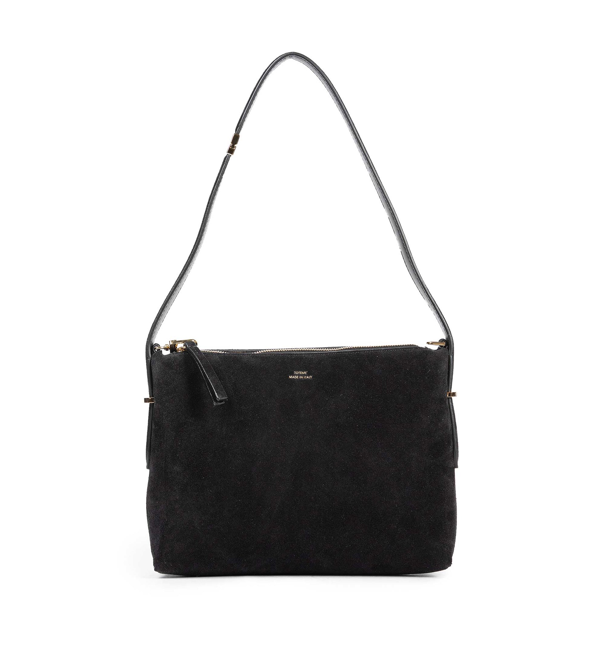 Bevel suede wristlet