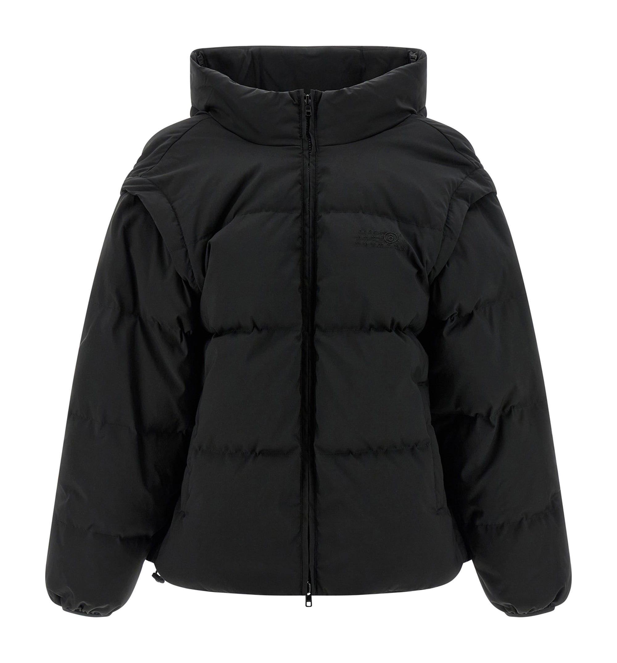 'Numeric signature MM6' embroidery down jacket