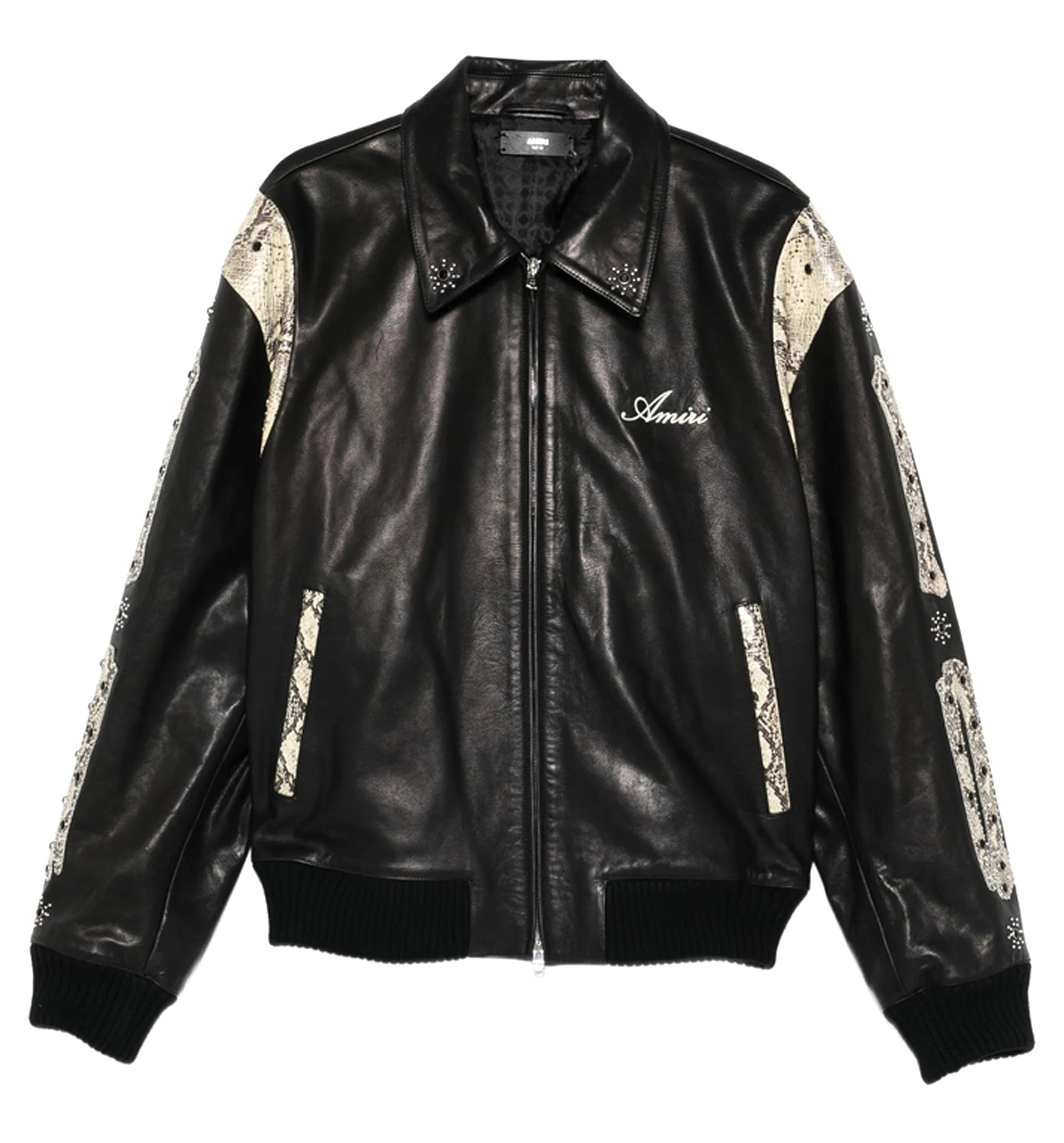 Snakeskin-Print Embellished Jacket