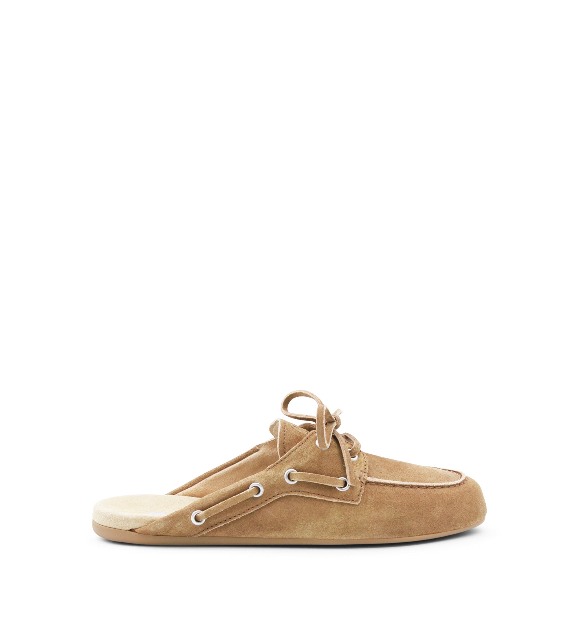 Faded Suede Deck Mules