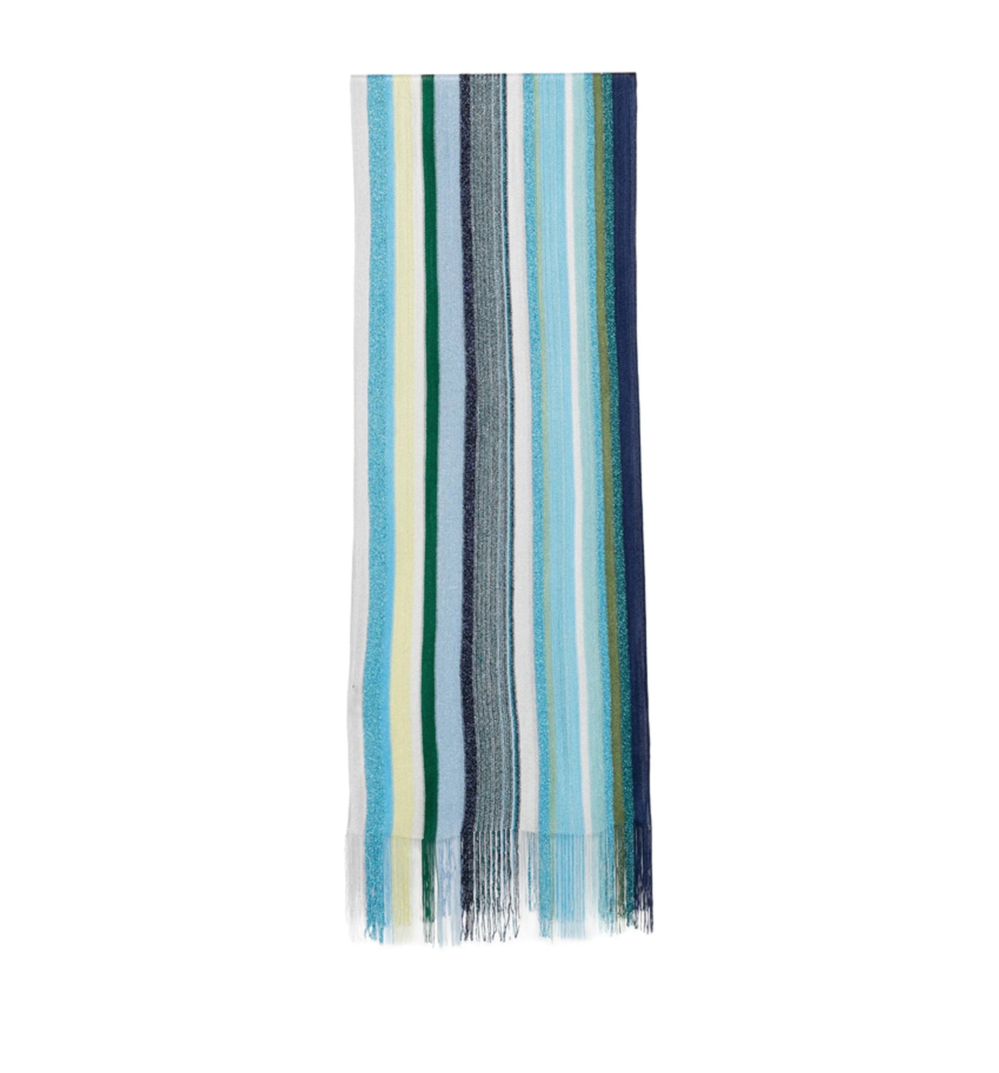Striped Fringed Scarf