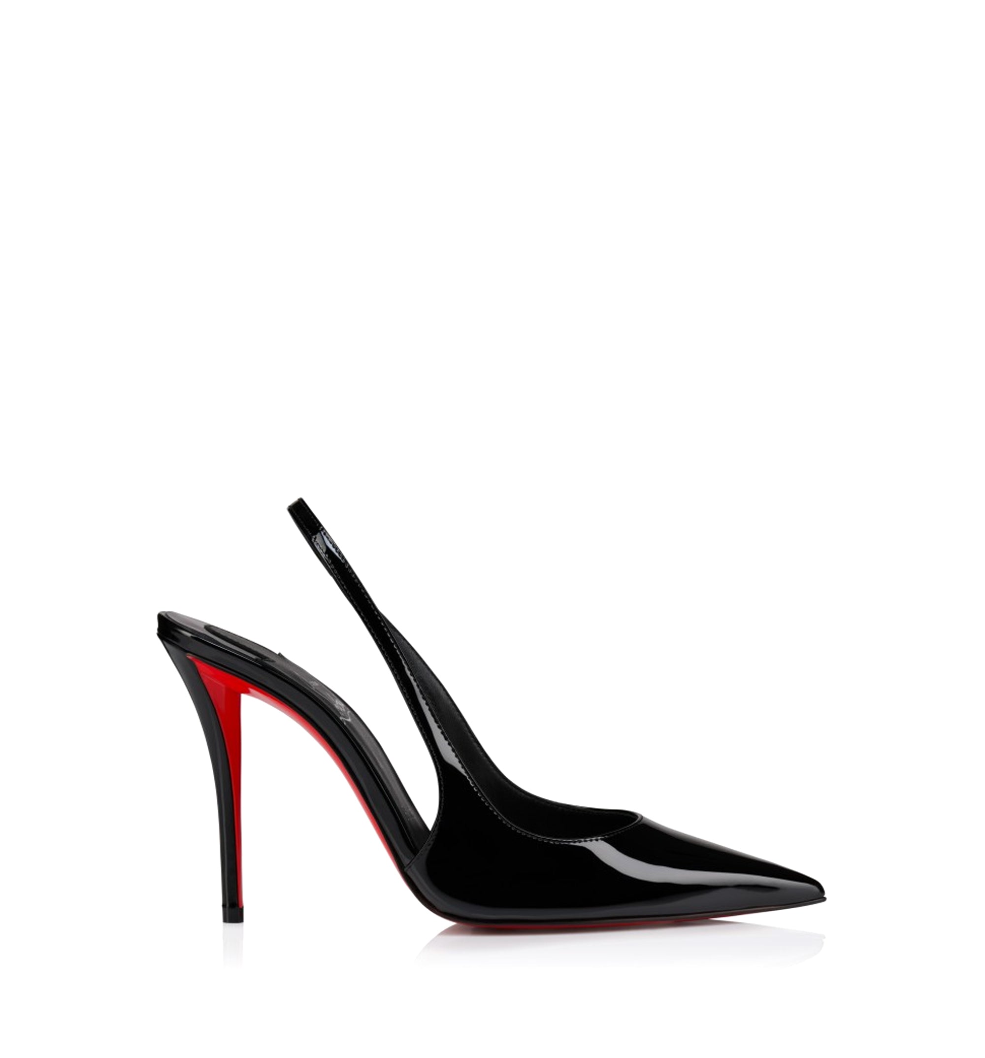 Miss Z patent leather slingback décolleté