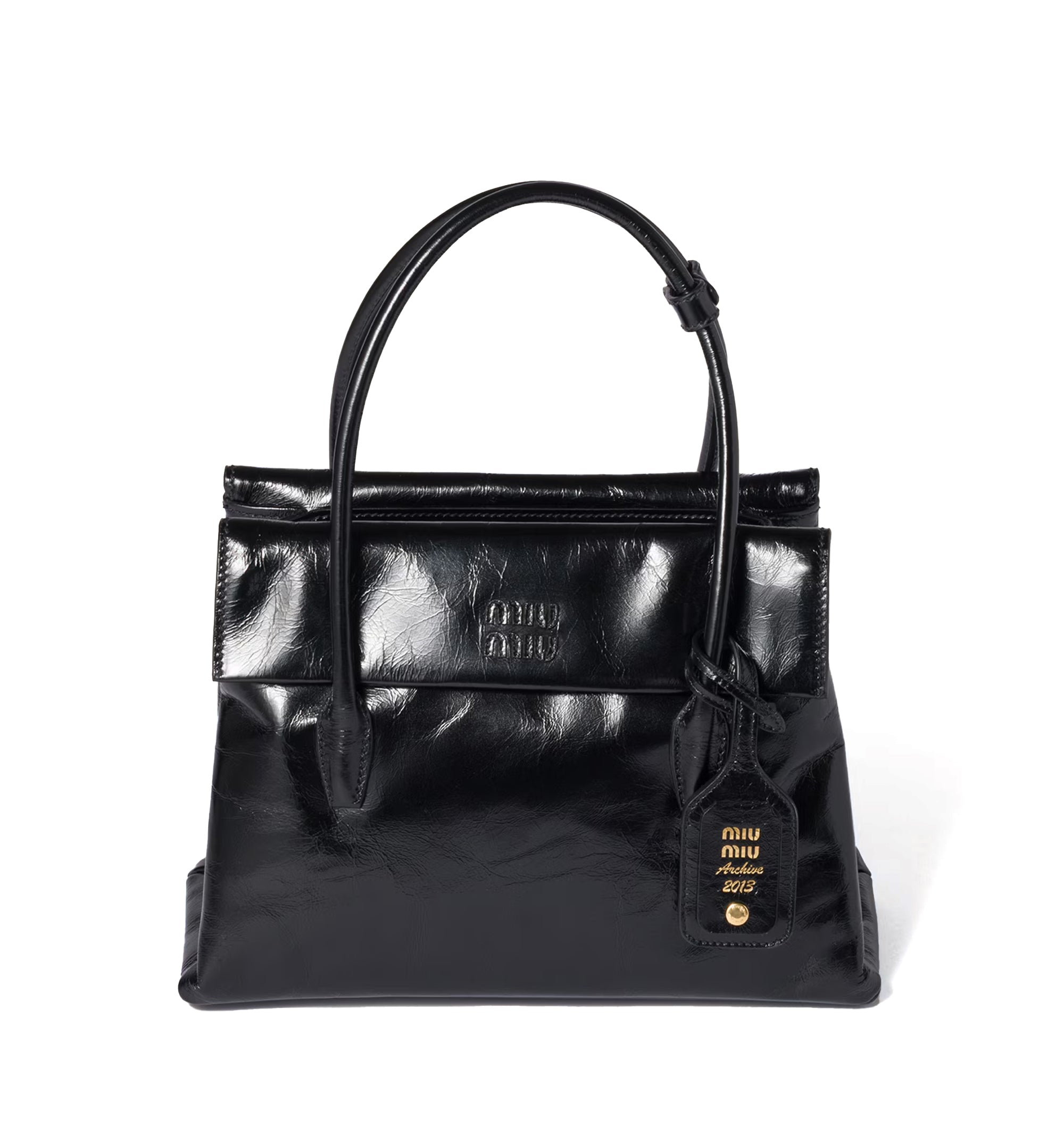 Solitaire Shiny Leather Bag