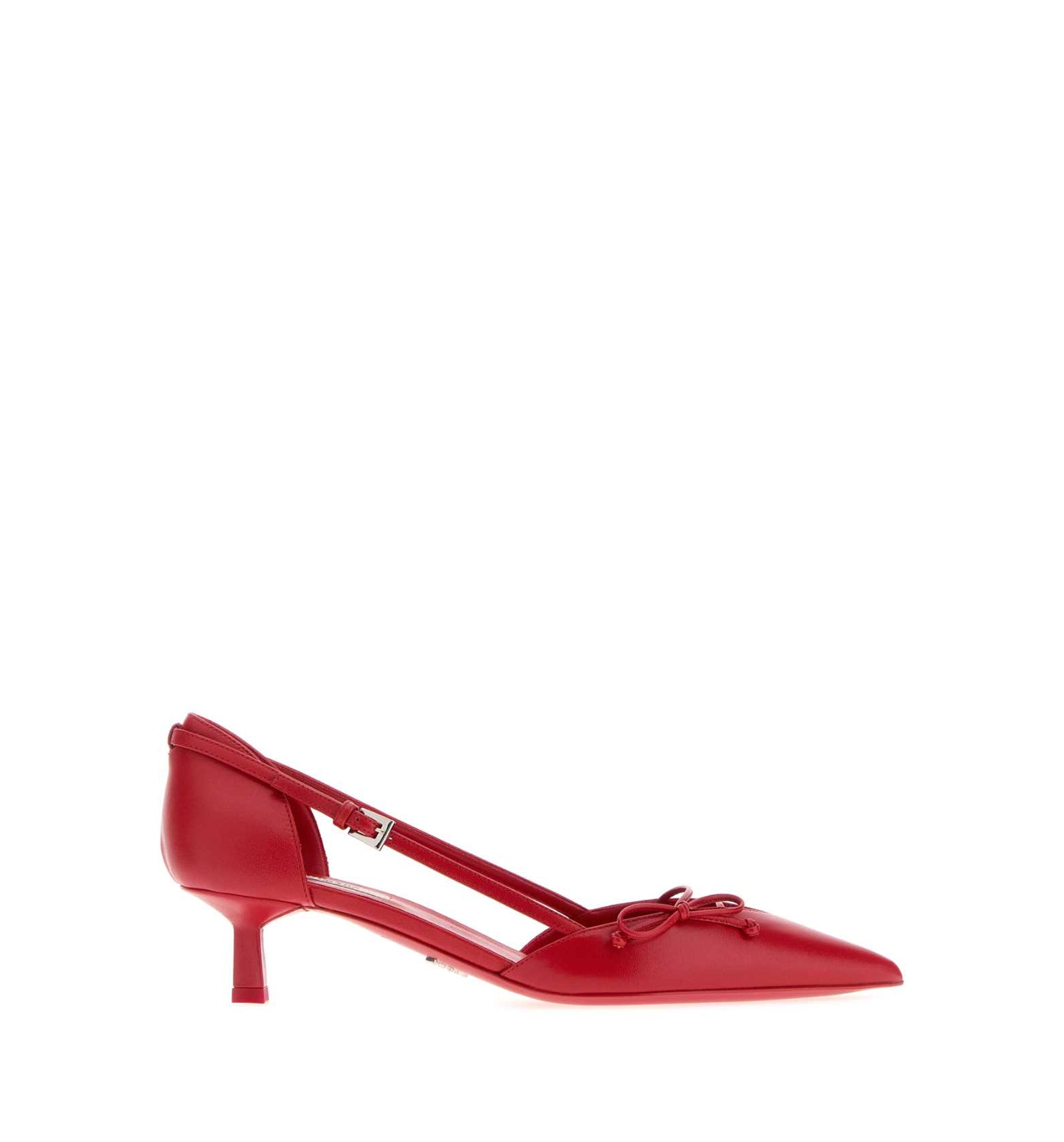Brushed Leather Slingback Pumps