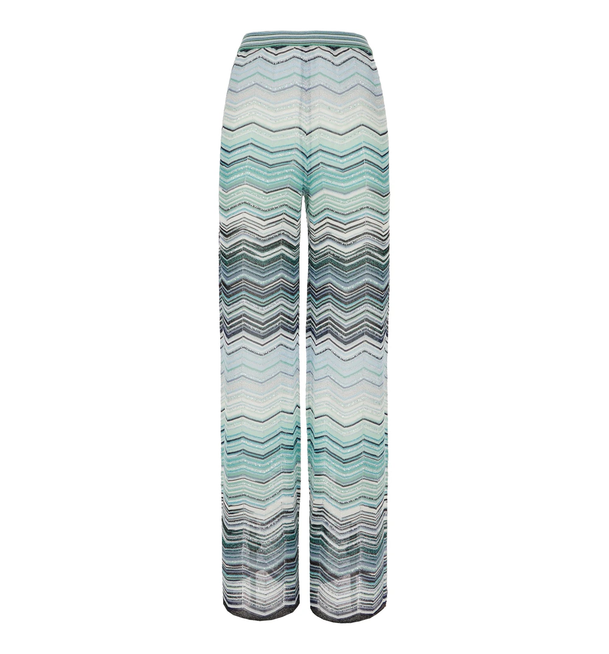 Chevron Lamé Viscose Pants
