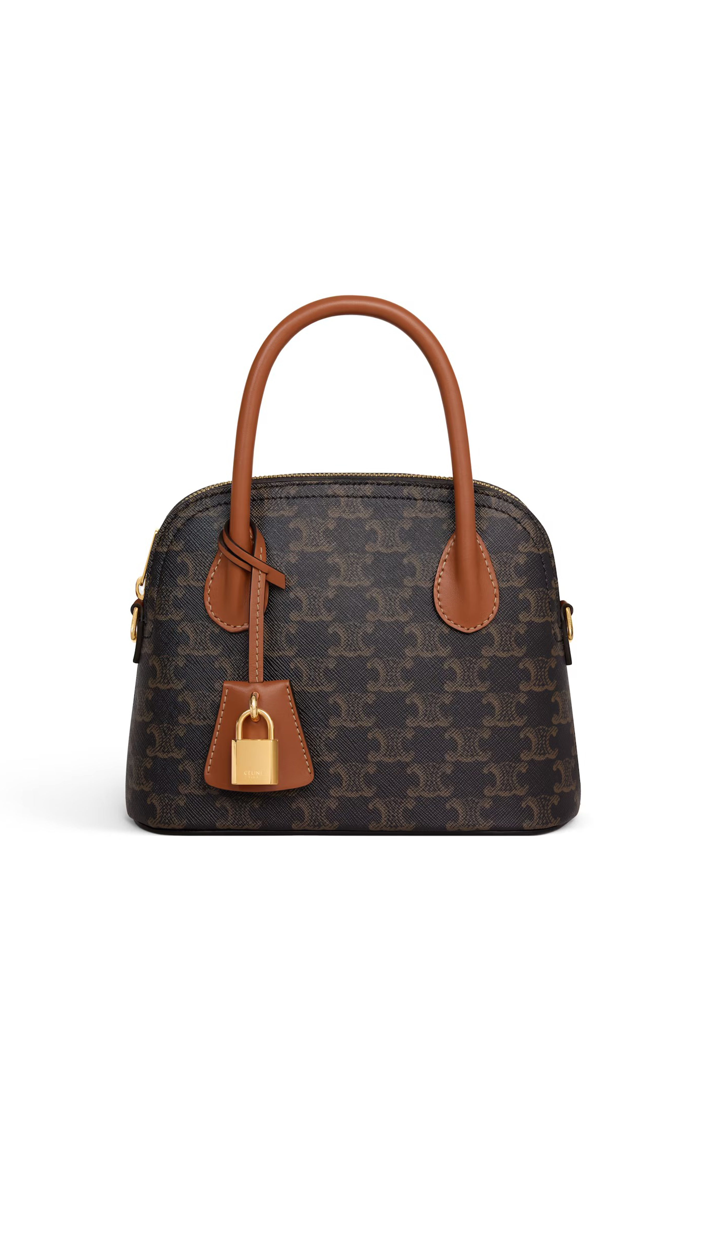 Teen Honorine Bag in Triomphe Canvas and Calfskin - Tan