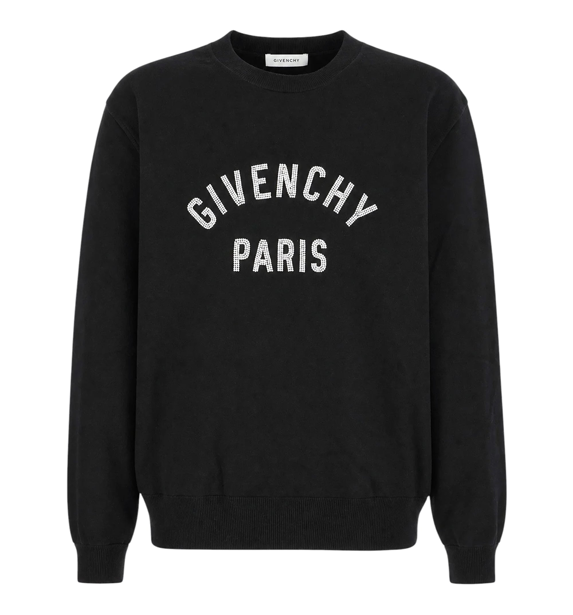 Sweater in Knit with Givenchy Paris Pearl Embroidery