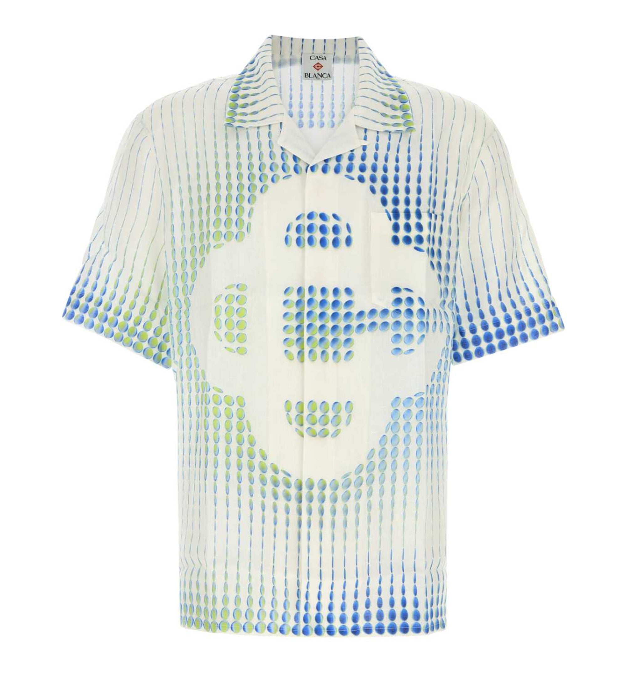 Dots Short Sleeve Linen Shirt
