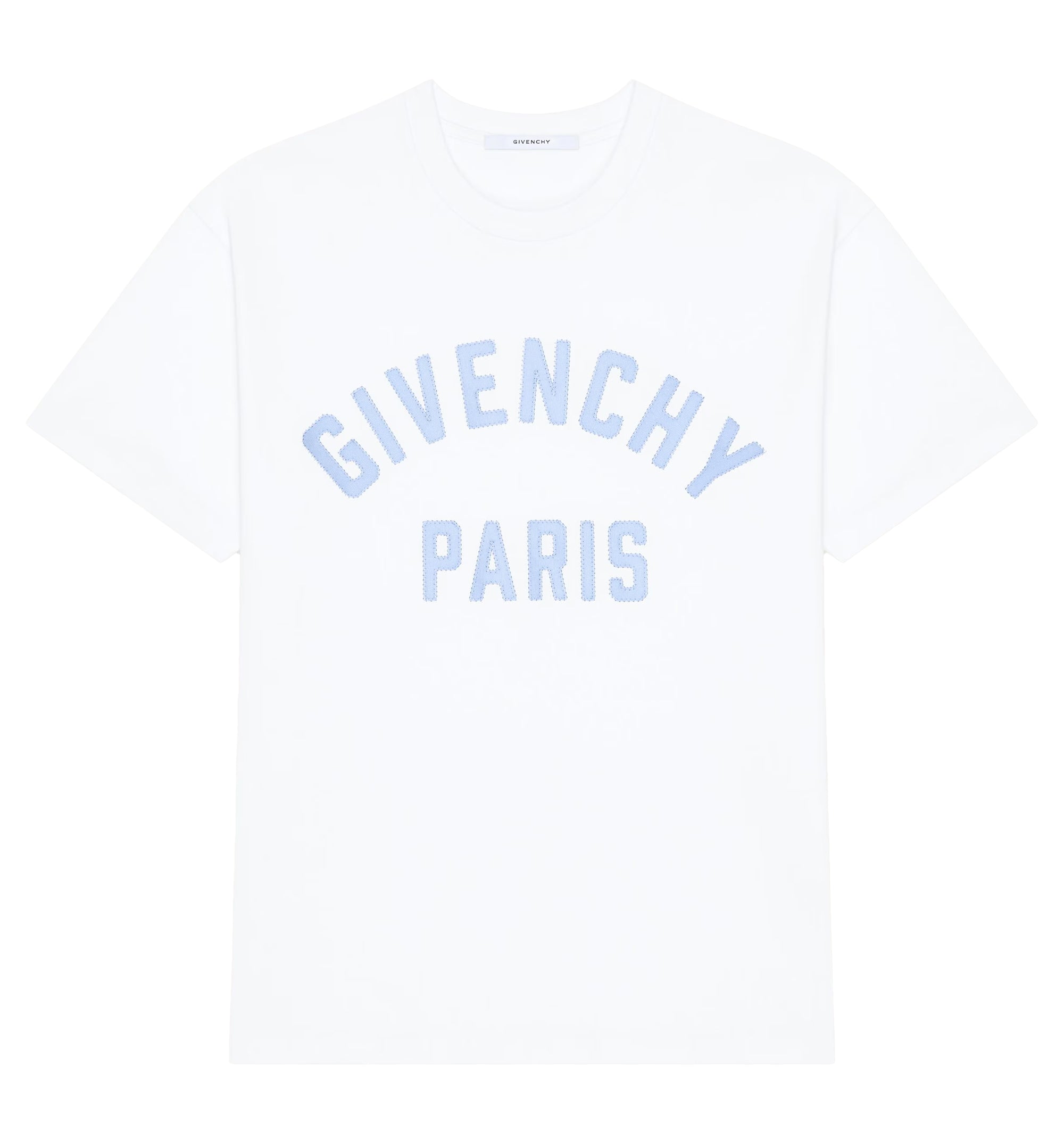 T-Shirt In Cotton With Givenchy Paris Embroidery