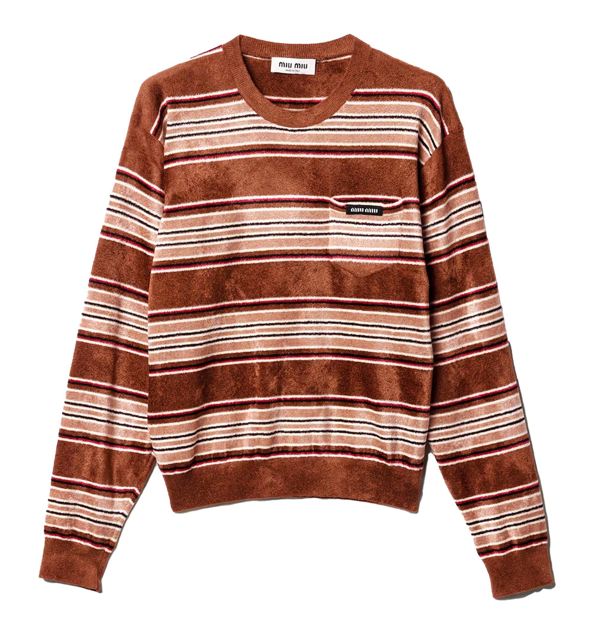 Striped Chenille Viscose Sweater