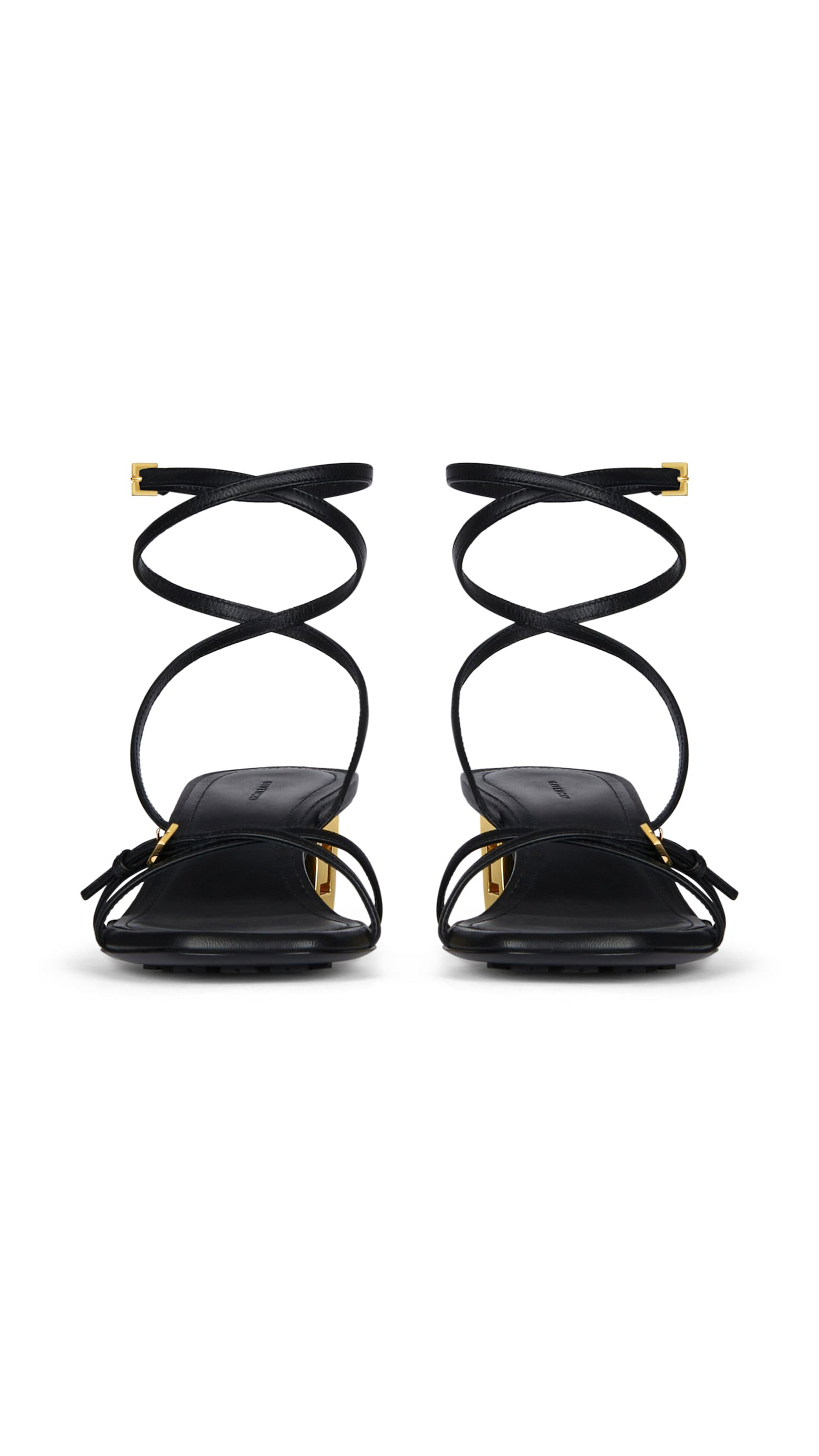 G Cube Sandals in Leather - Black