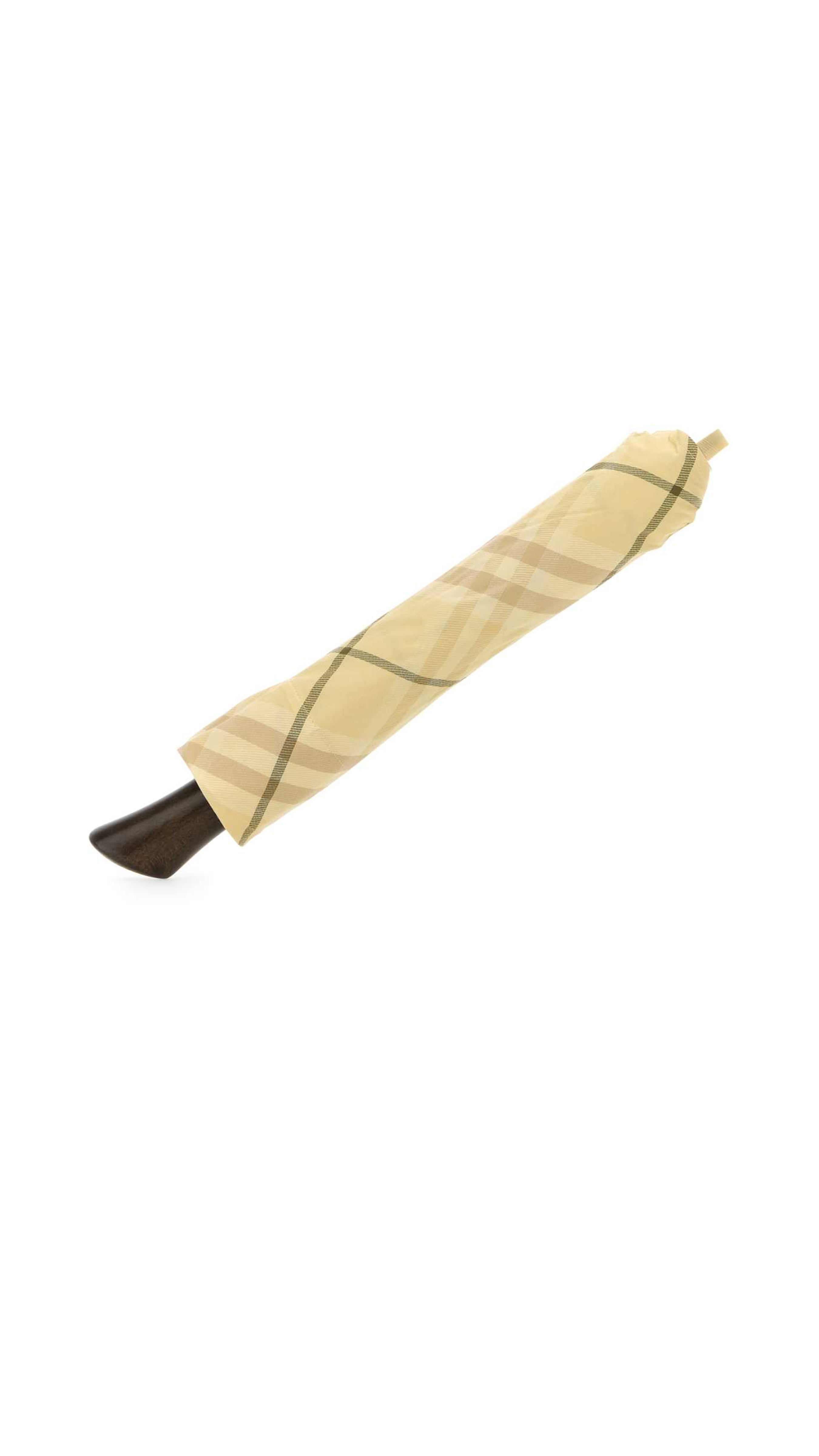 Check Folding Umbrella - Sand