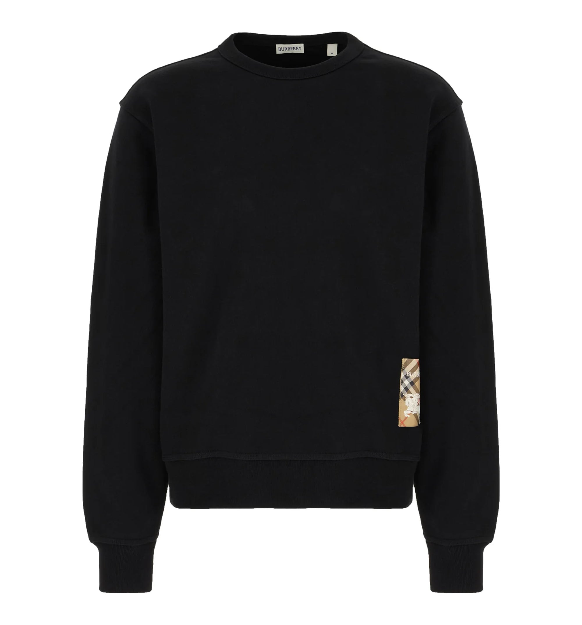 Check Label Cotton Sweatshirt