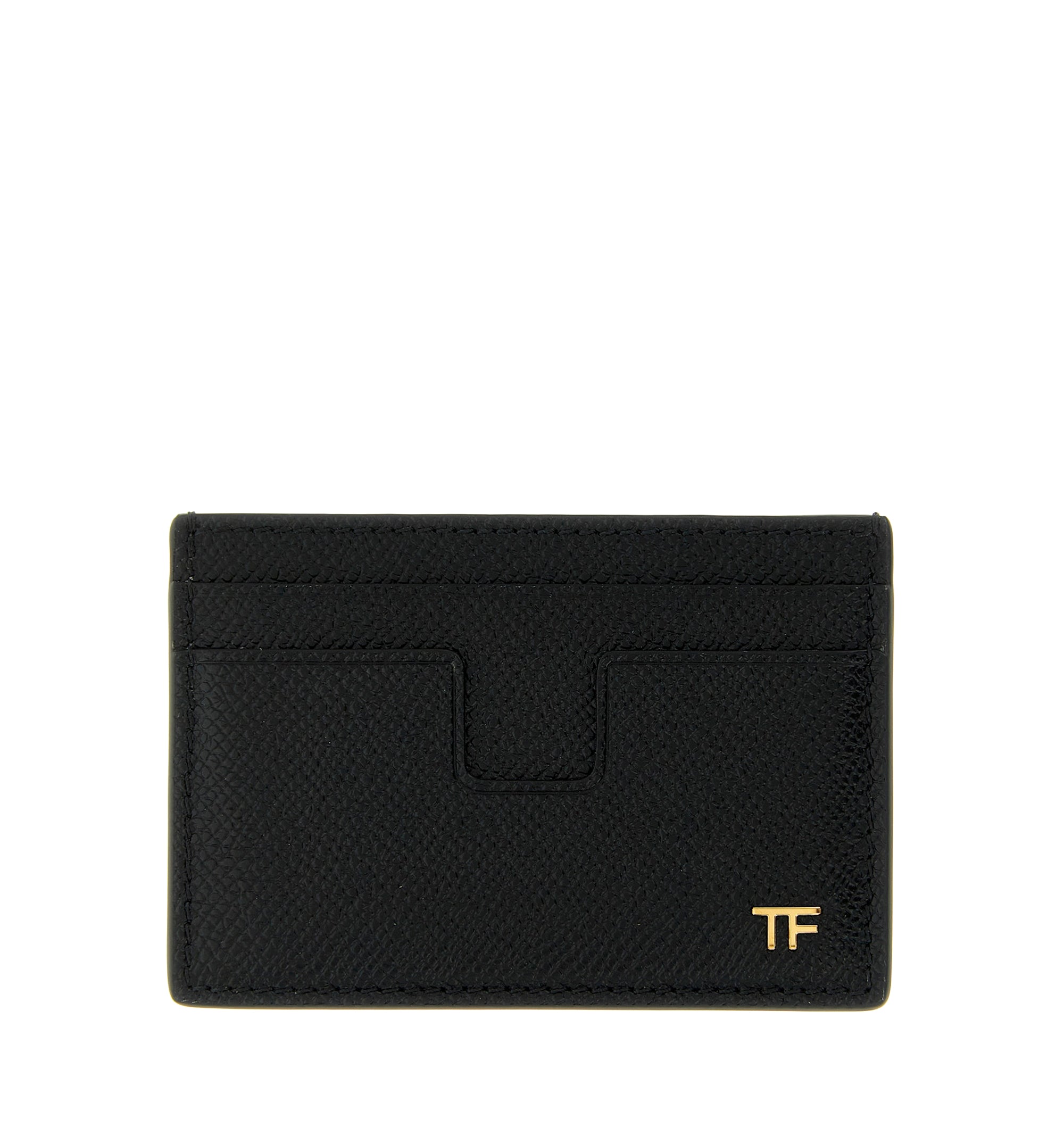 Small grain leather cardholder